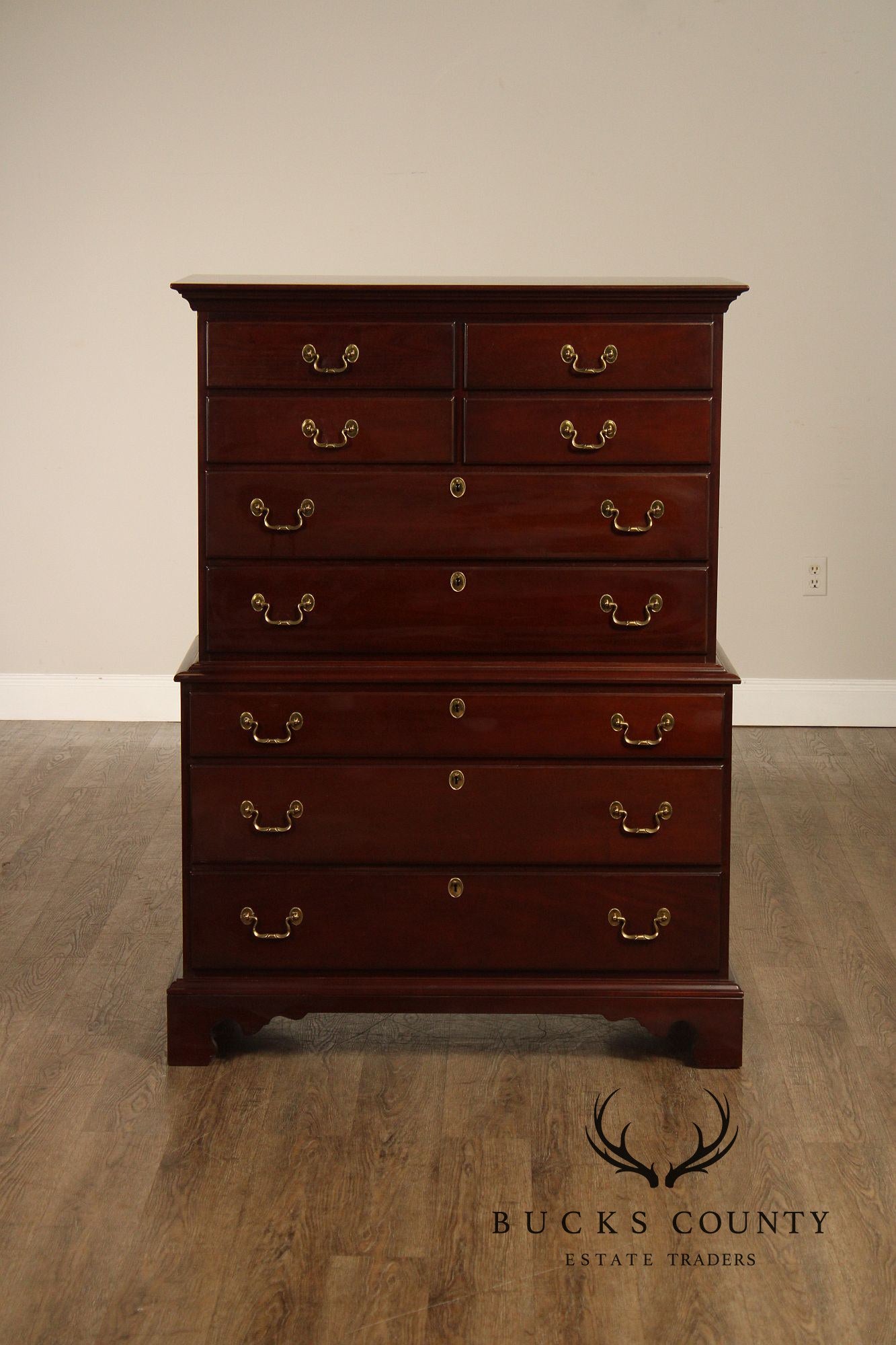 Link Taylor Chippendale Style Mahogany Chest on Chest
