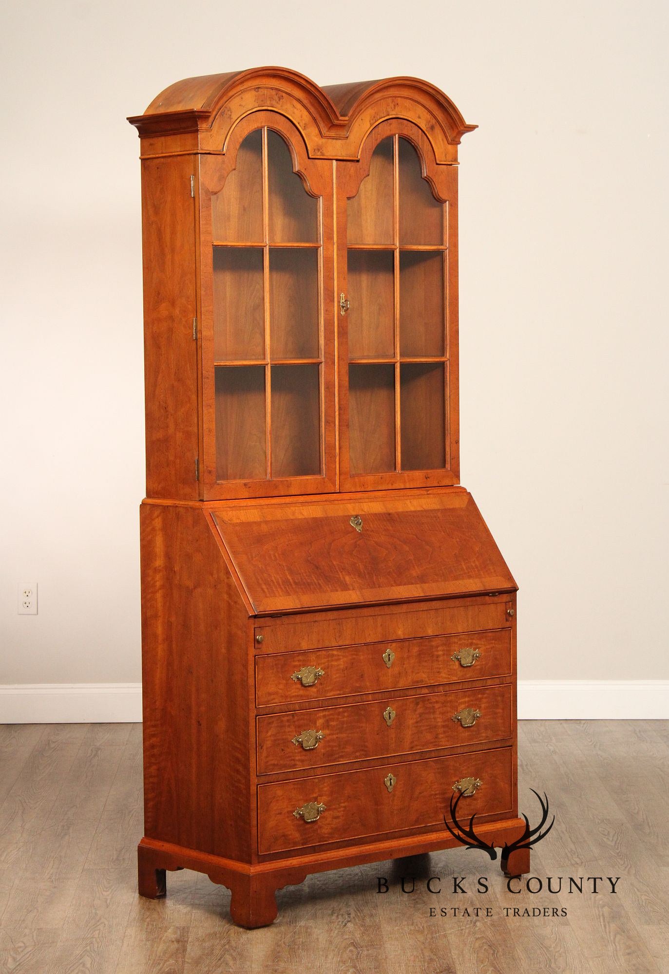 Henredon 'Folio 10' Walnut Secretary Bookcase