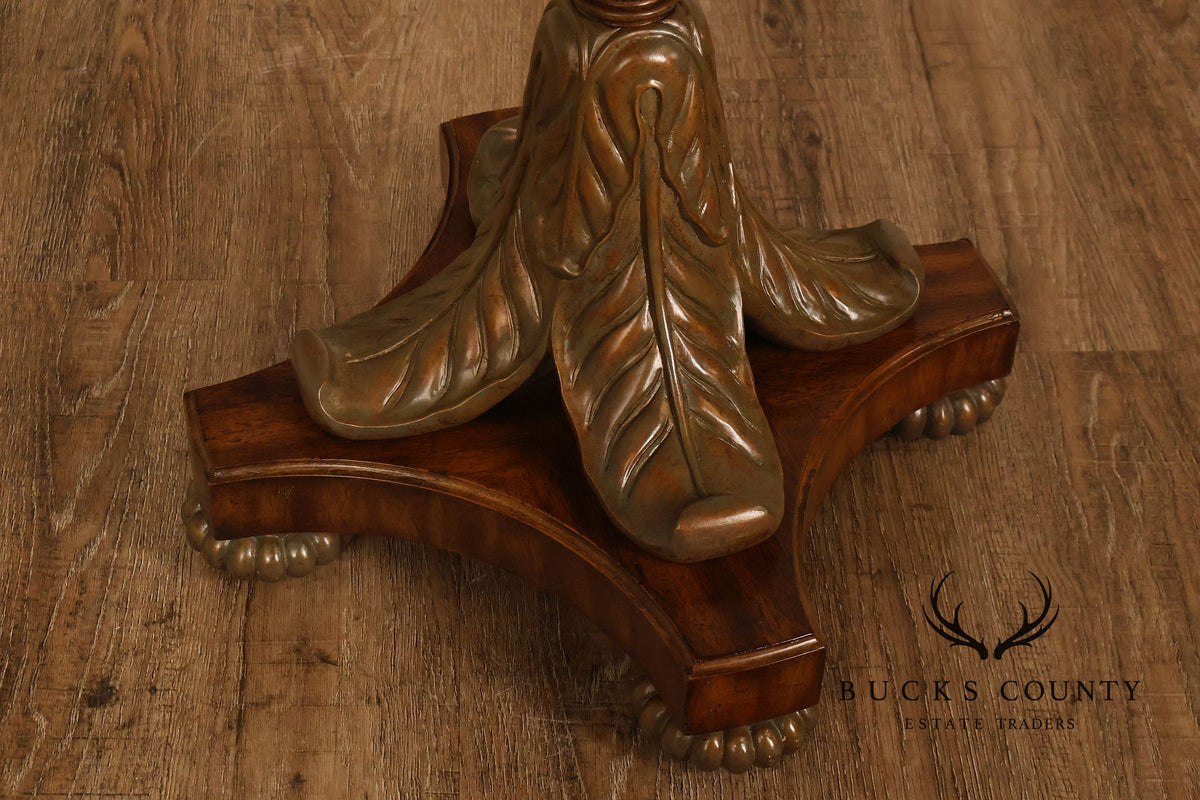 Maitland-Smith Empire Style Pair of Pedestal Side Tables