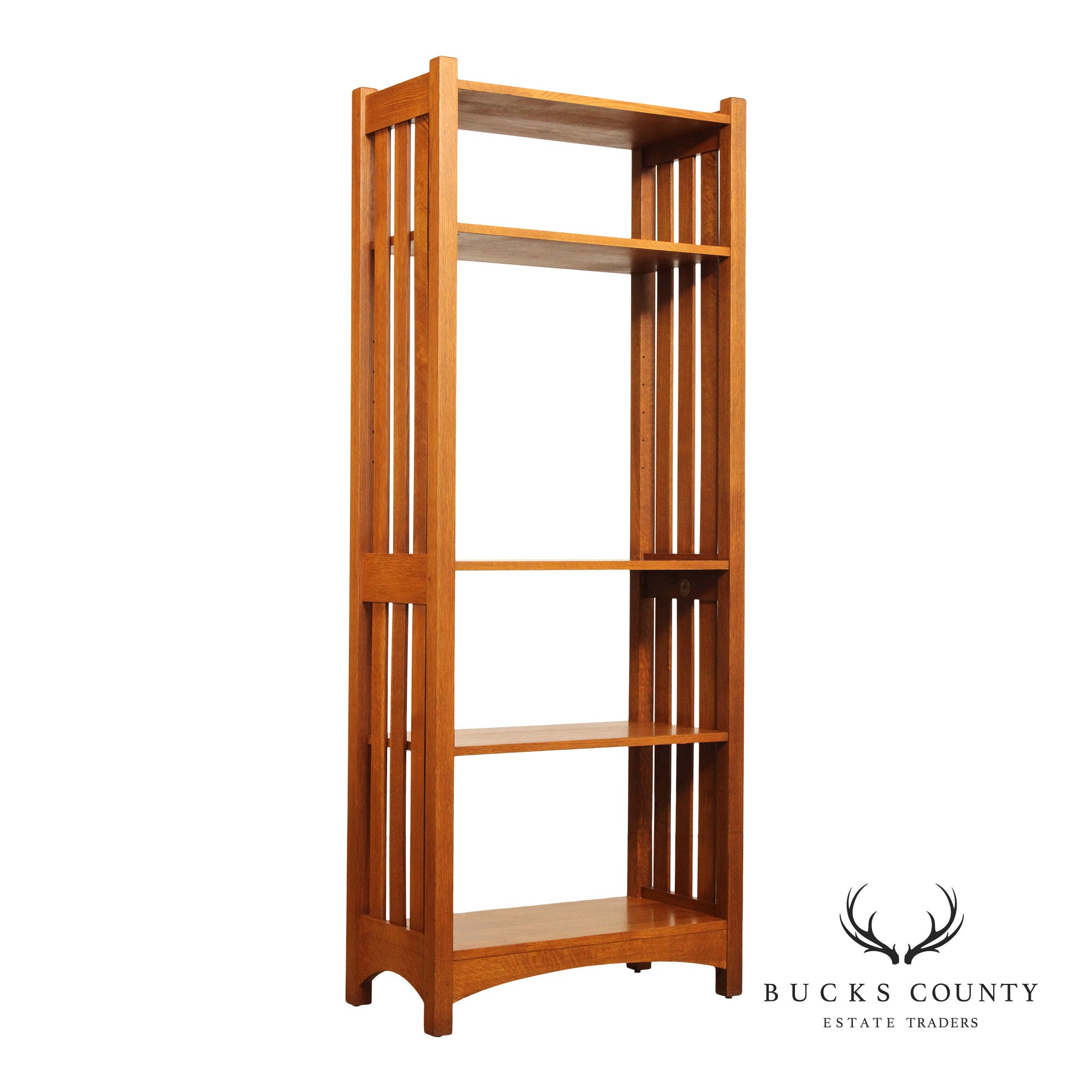 Stickley Mission Collection Oak Etagere Bookcase