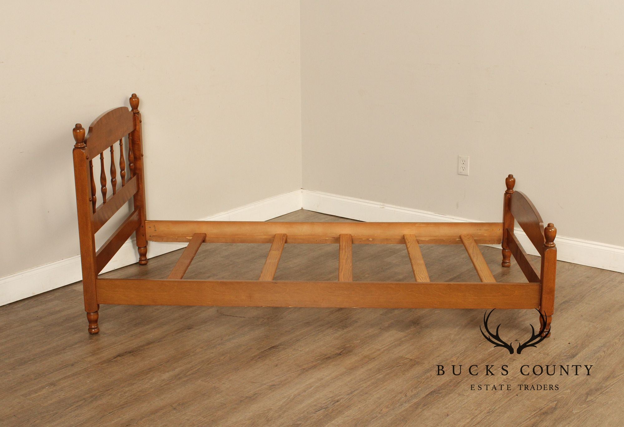 Ethan Allen Vintage Pair Of Maple Twin Size Beds