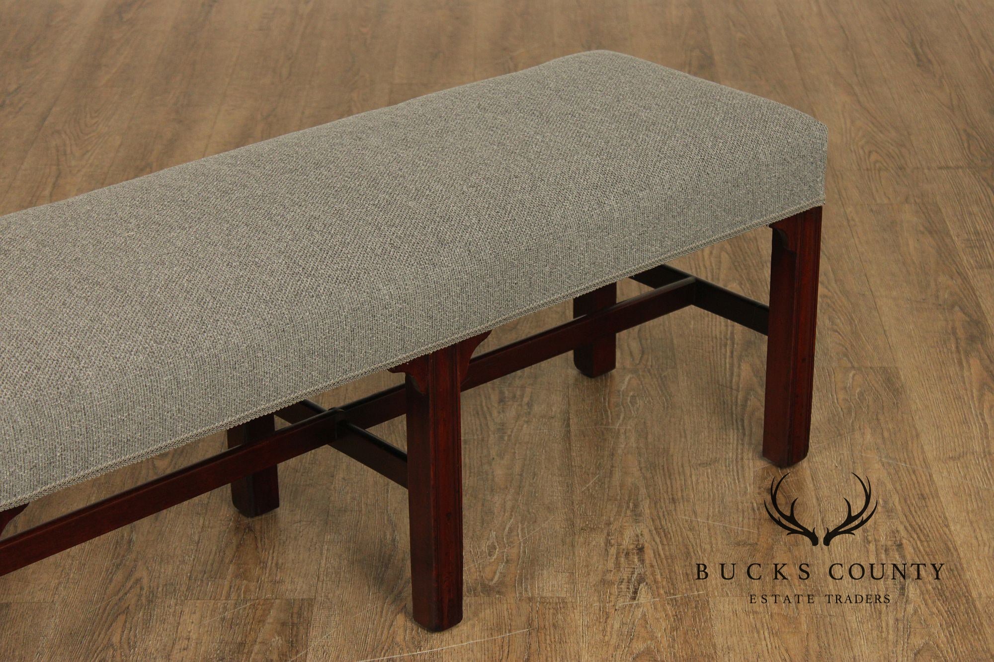 Chippendale Style Mahogany Six Legged Window Bench