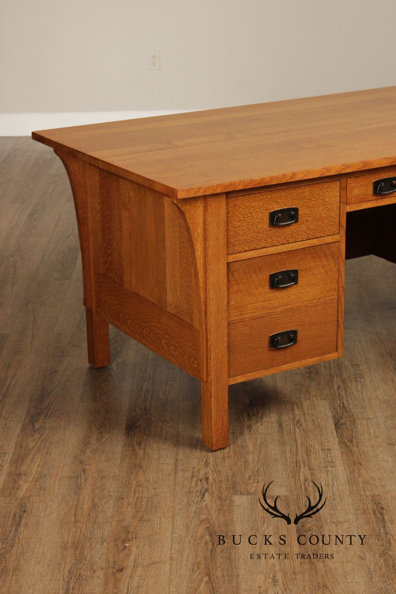 Stickley Mission Collection Oak Executive Desk