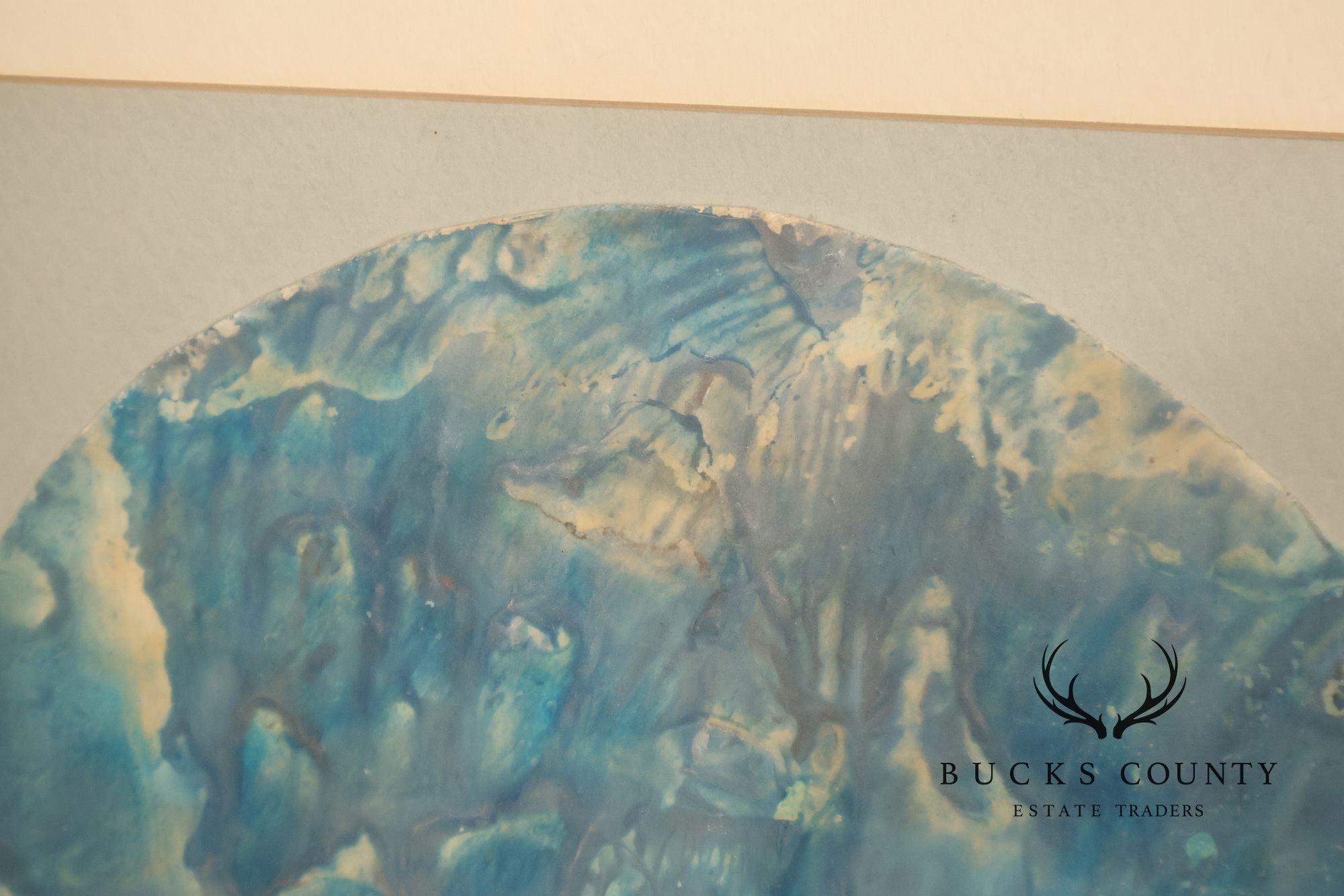 Suzanne Marinell Melted Wax Painting, 'The North Wind and The Ice Maiden'