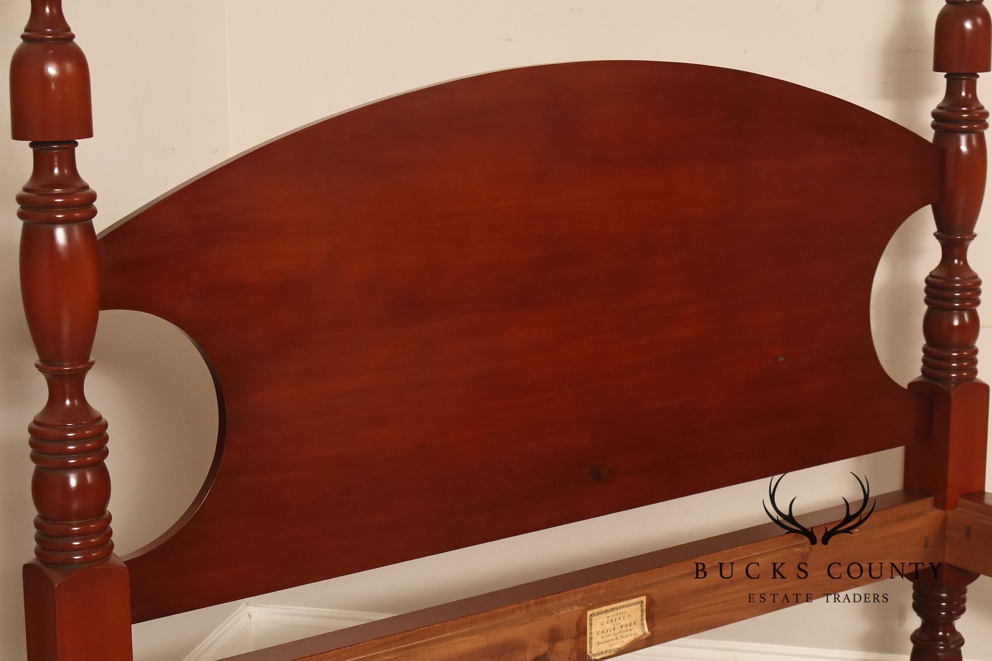Andersen & Stauffer Sheraton Style Cherry Full Size Tall Post Canopy Bed