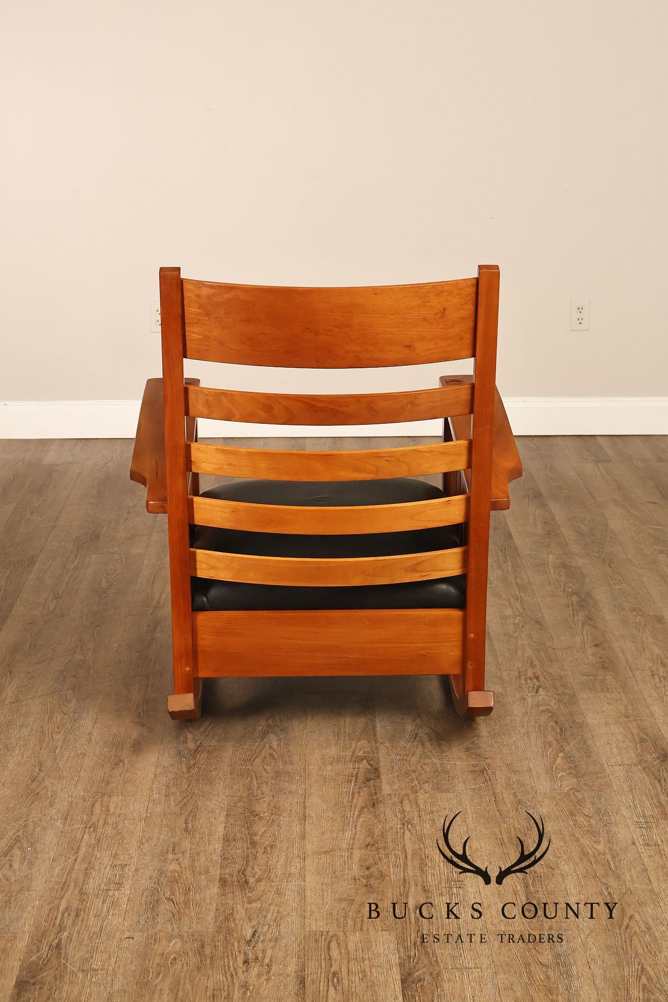 Stickley Mission Collection Cherry and Leather Rocker