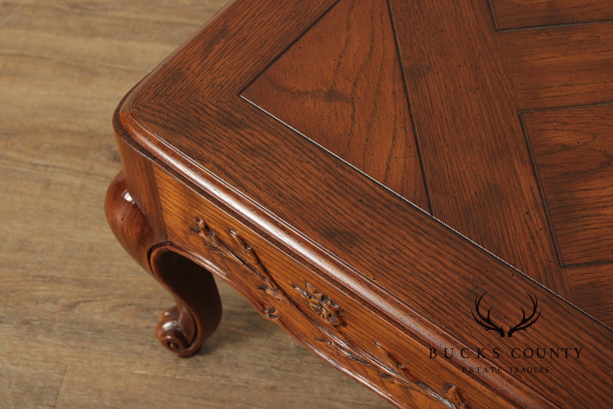 Henredon French Provincial Style Carved Oak Coffee Table