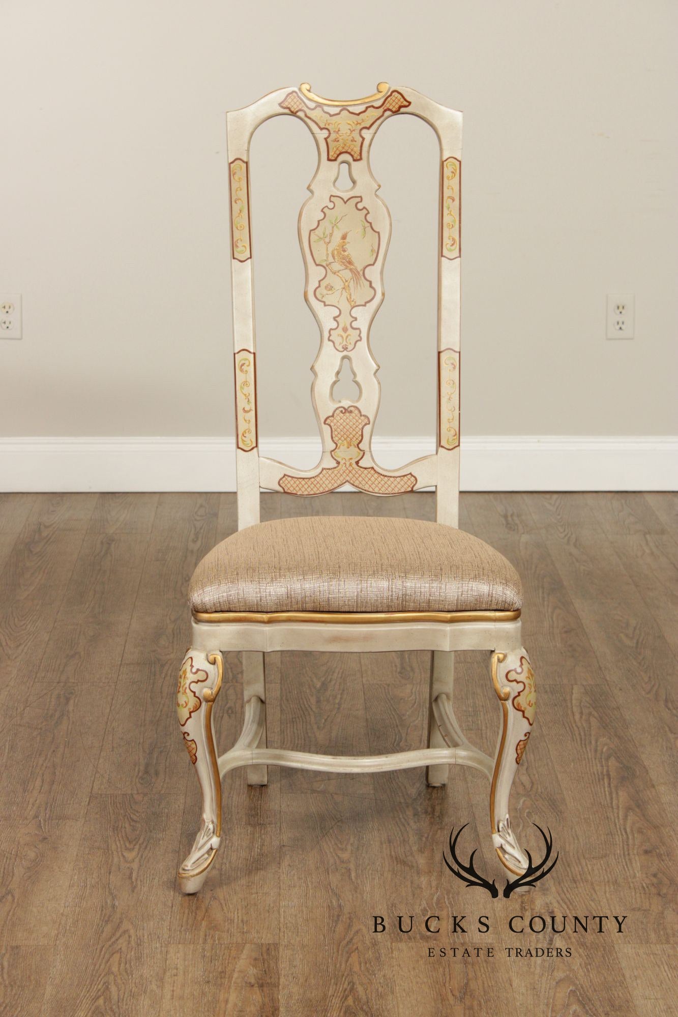 Drexel Heritage 'Sketchbook' Set of Eight Chinoiserie Dining Chairs