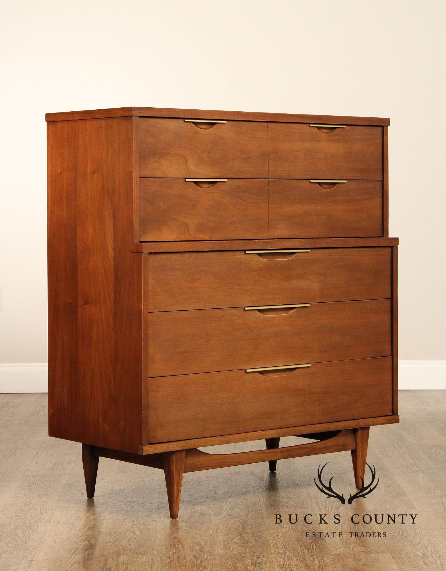 Kent Coffey 'The Tableau' Mid Century Modern Walnut Tall Chest