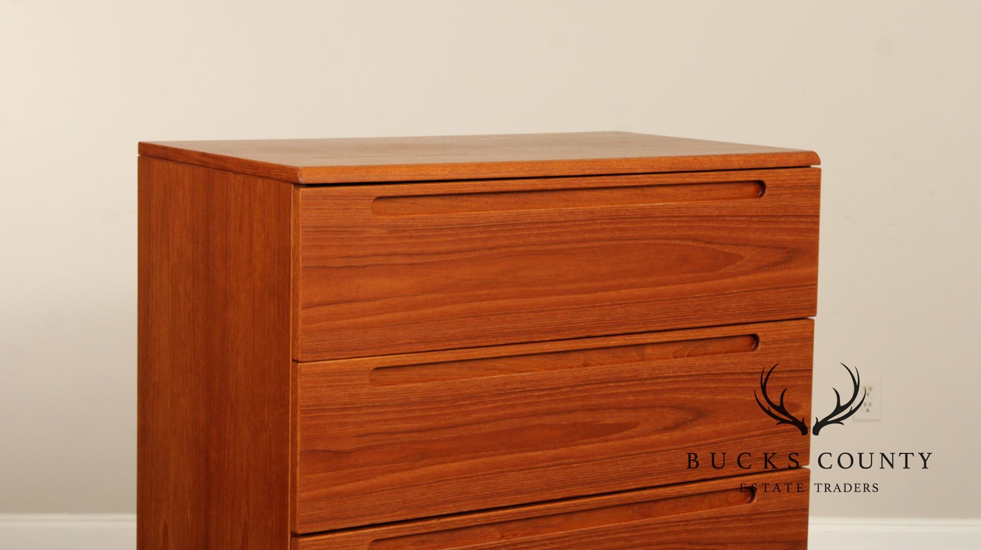 Danish Modern Teak Tall Chest of Drawers