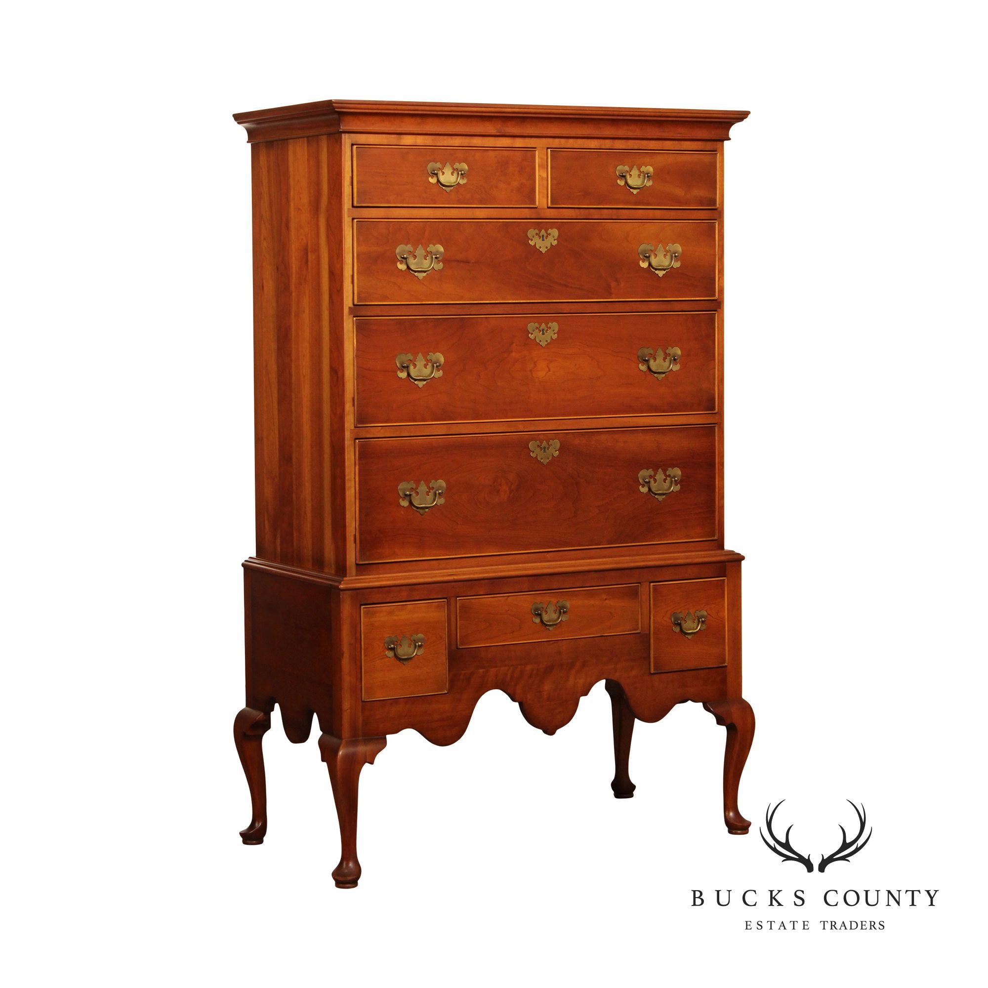 Stickley Cherry Valley Queen Anne Style Highboy Chest