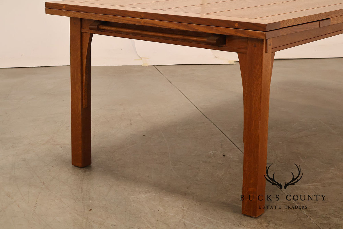 Stickley Mission Collection Oak Draw Top Extension Dining Table