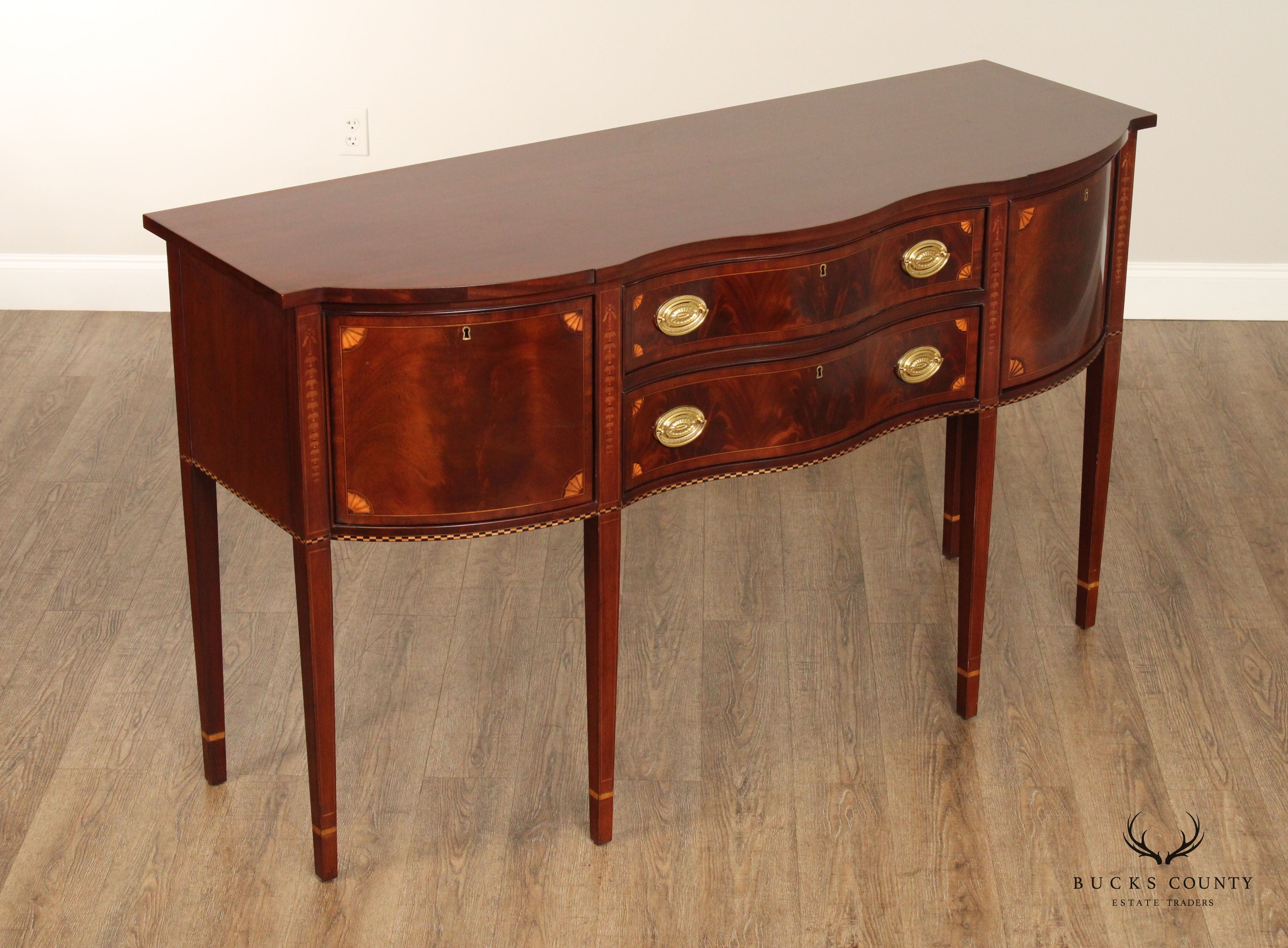 Councill Hepplewhite Style Inlaid Mahogany Sideboard