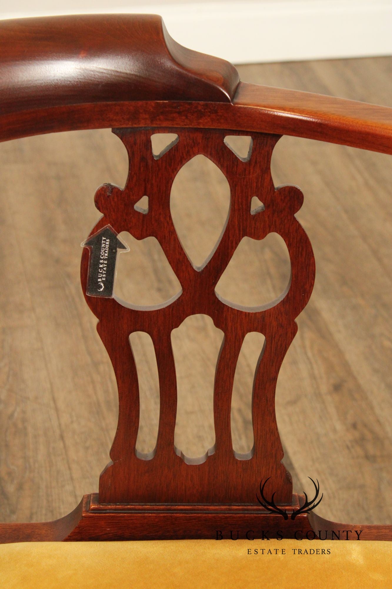 Hickory Chair Chippendale Style Mahogany Corner Chair