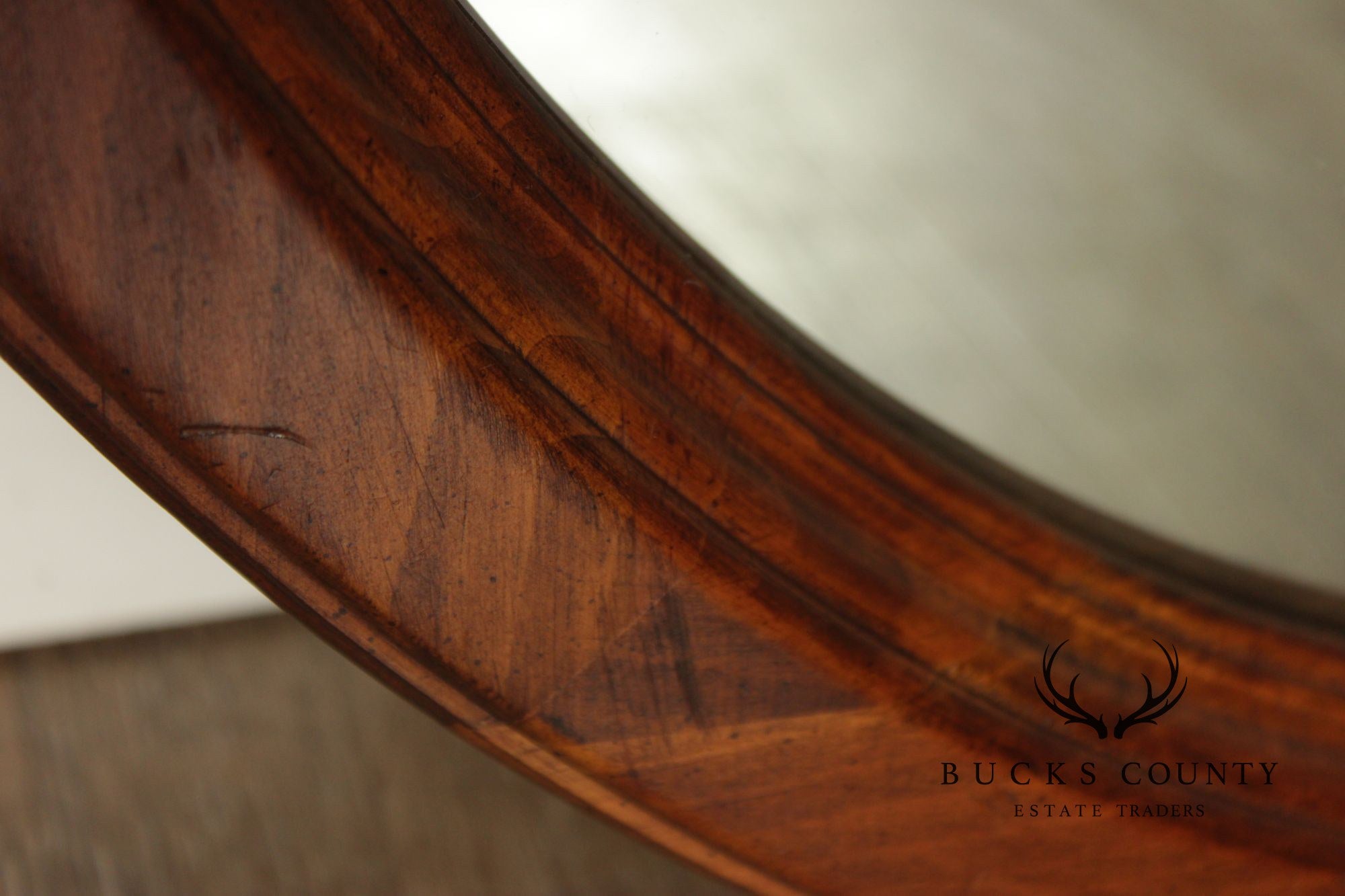 Ethan Allen Vintage Oval Pine Wall Mirror