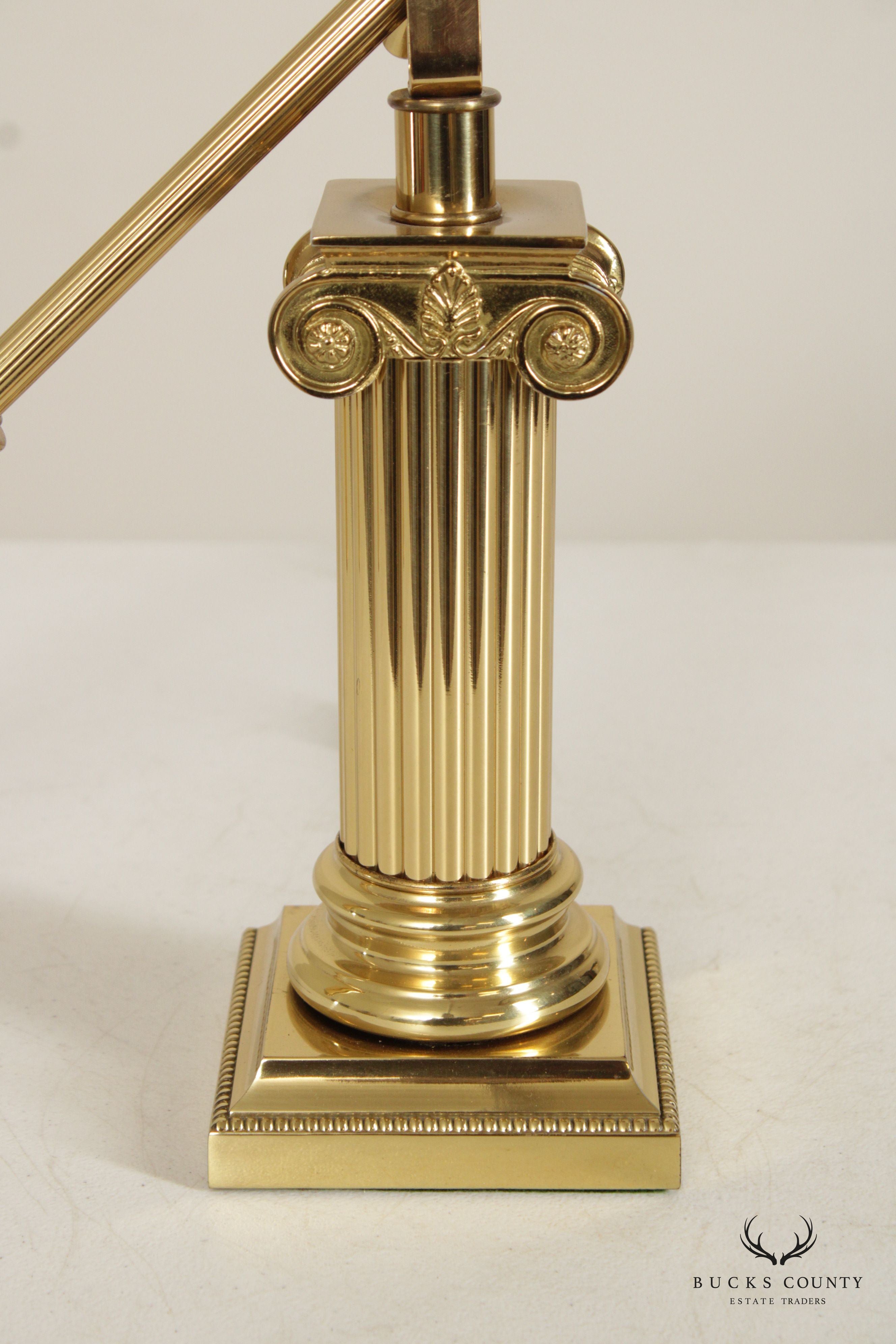 Traditional Decorative Long Arm Adjustable Brass Piano Lamp