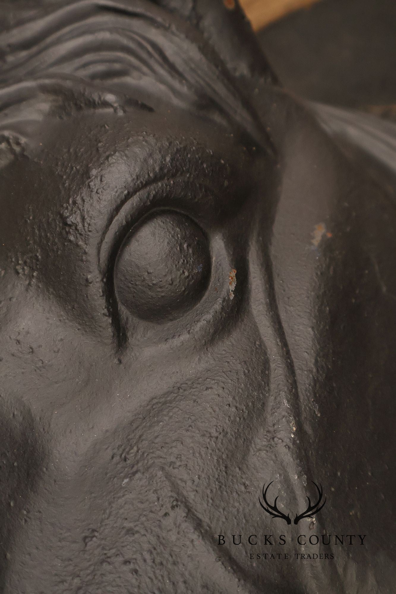 Pair of Cast Iron Horse Head Wall Decor