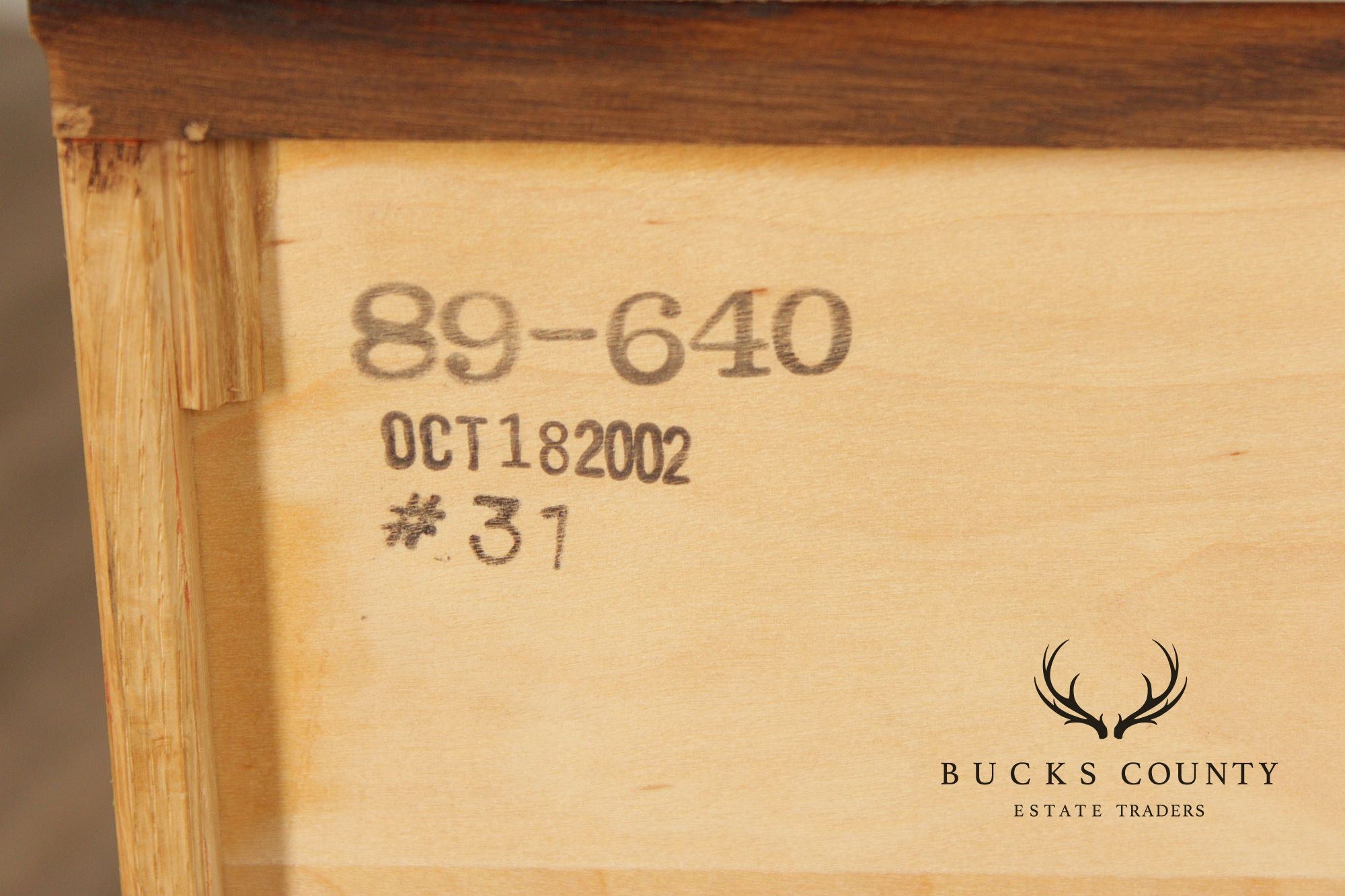 Stickley Mission Collection Oak Two Drawer Console Table With Shelves