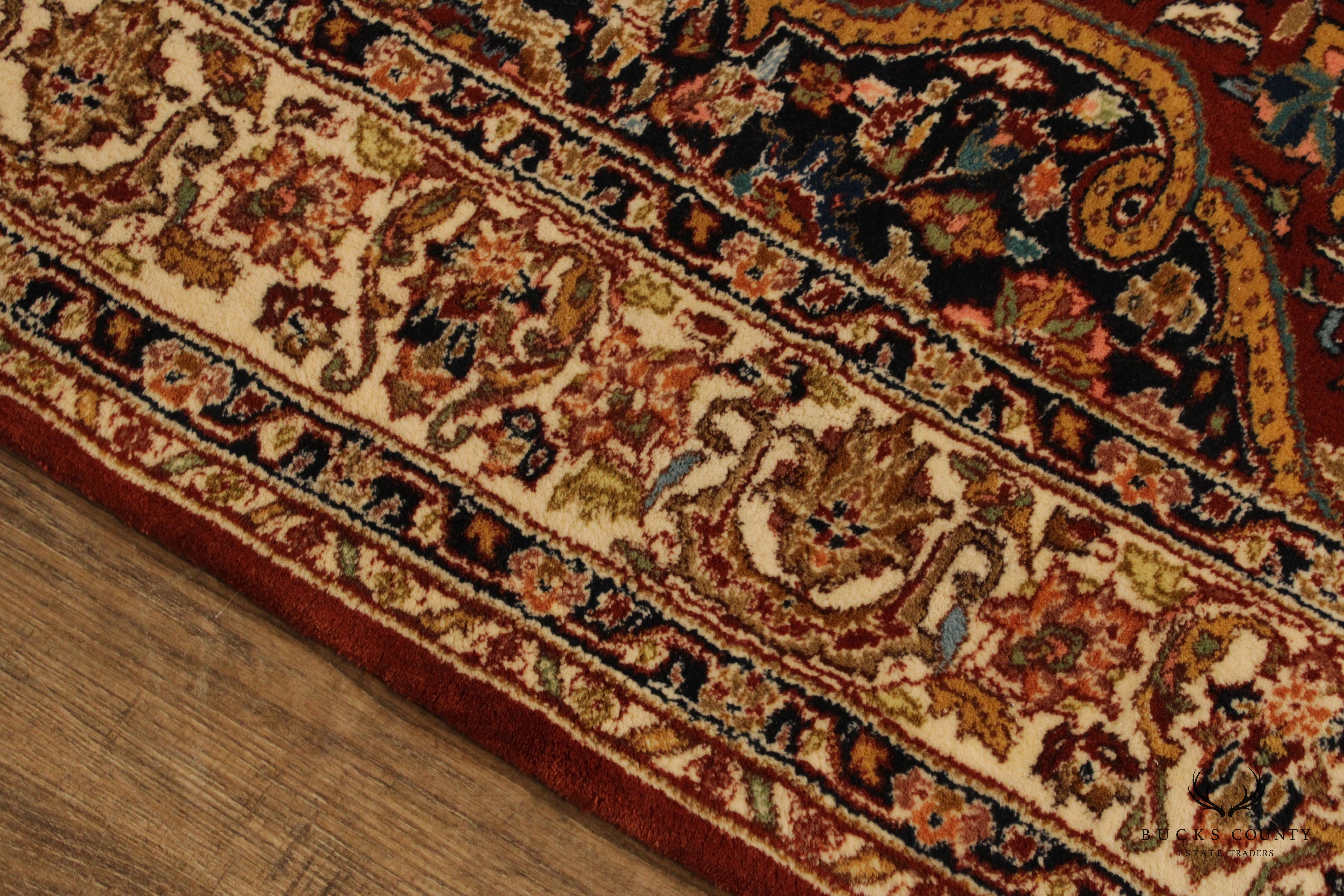 Persian Isfahan Wool Area Rug, 9' x 6'