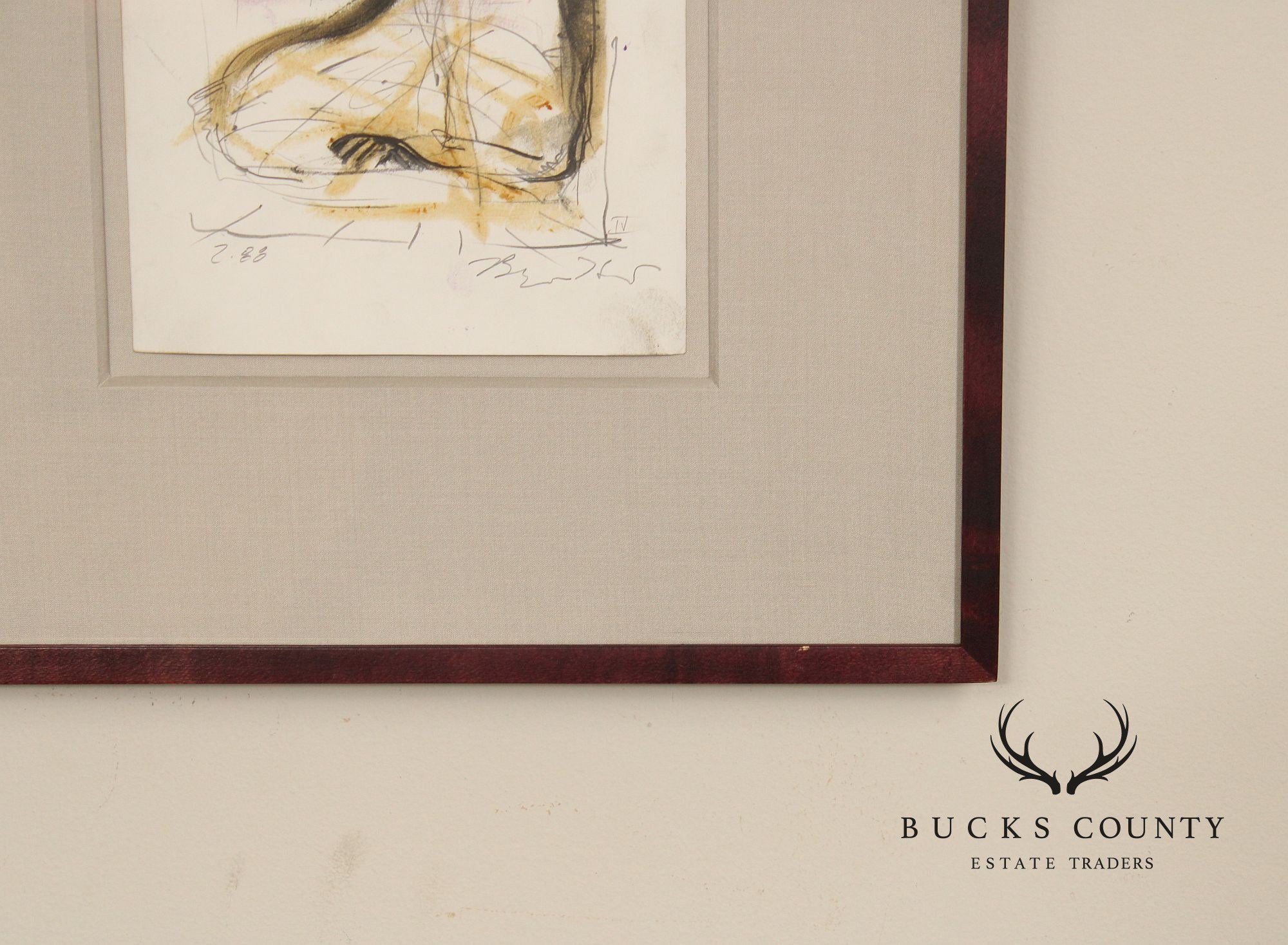 Bryan Hunt Abstract Graphite on Paper, 'Four Movements IV'