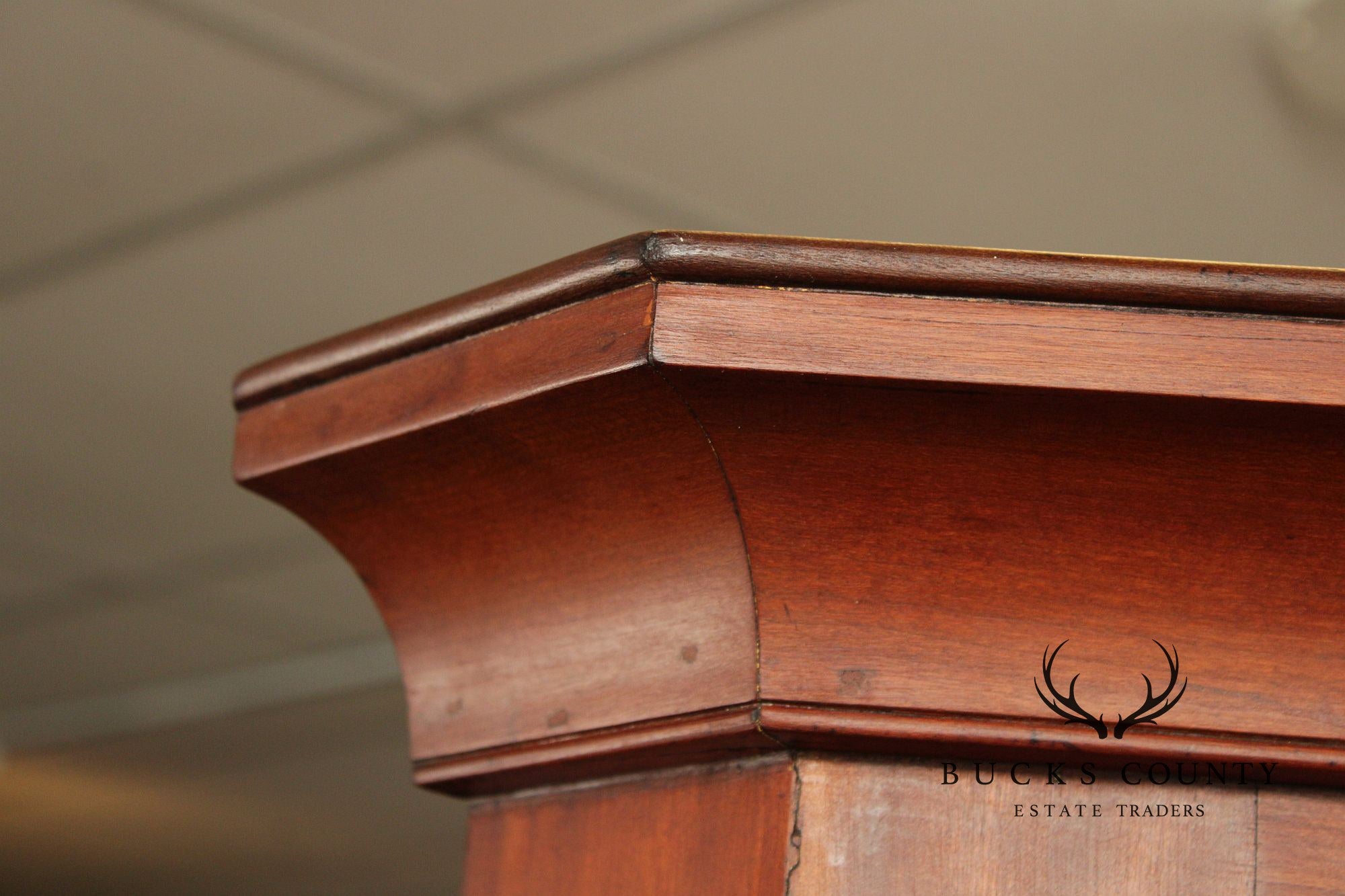 Antique American Cherry Two Piece Corner Cupboard