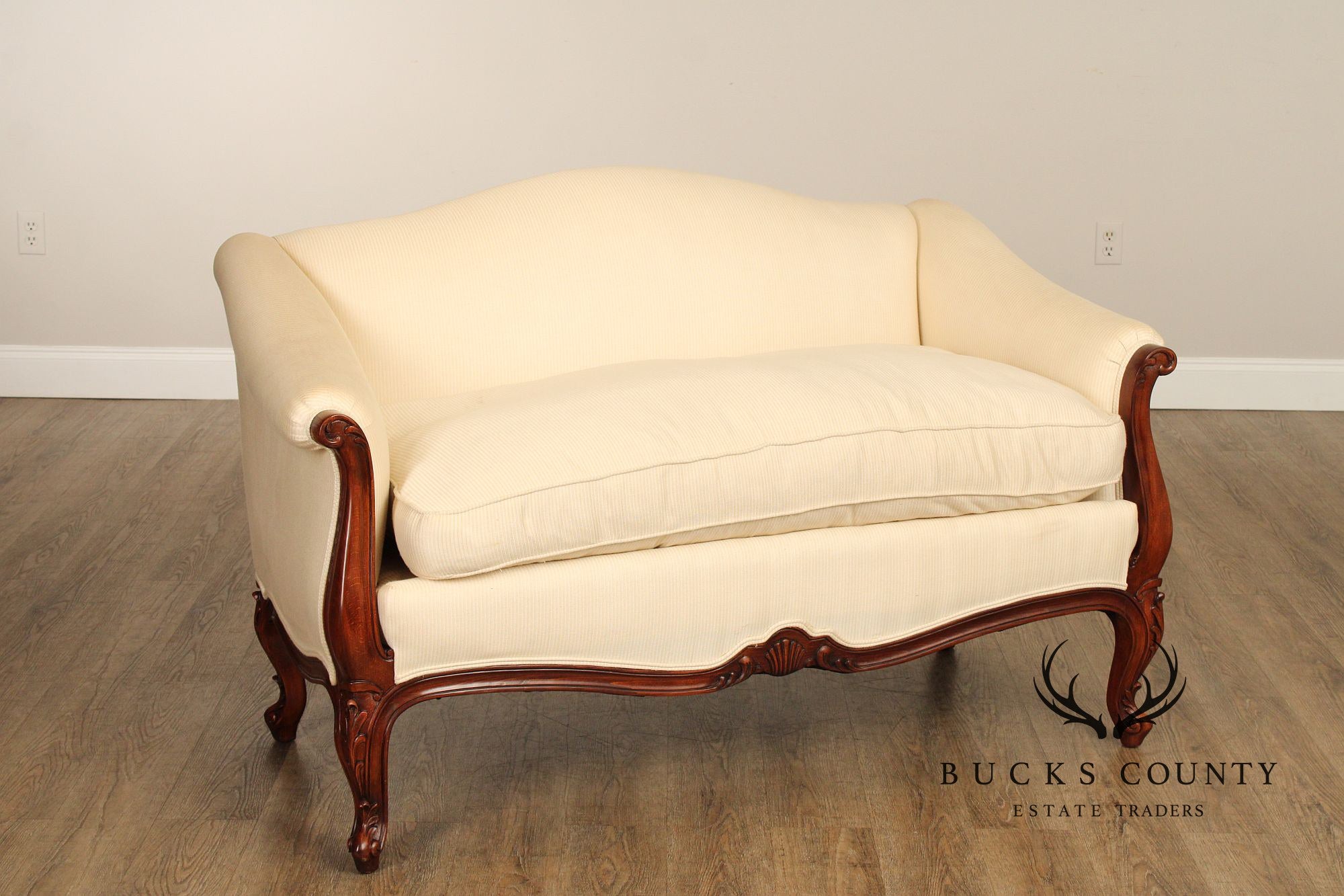 Karges French Louis XV Style Camelback Loveseat