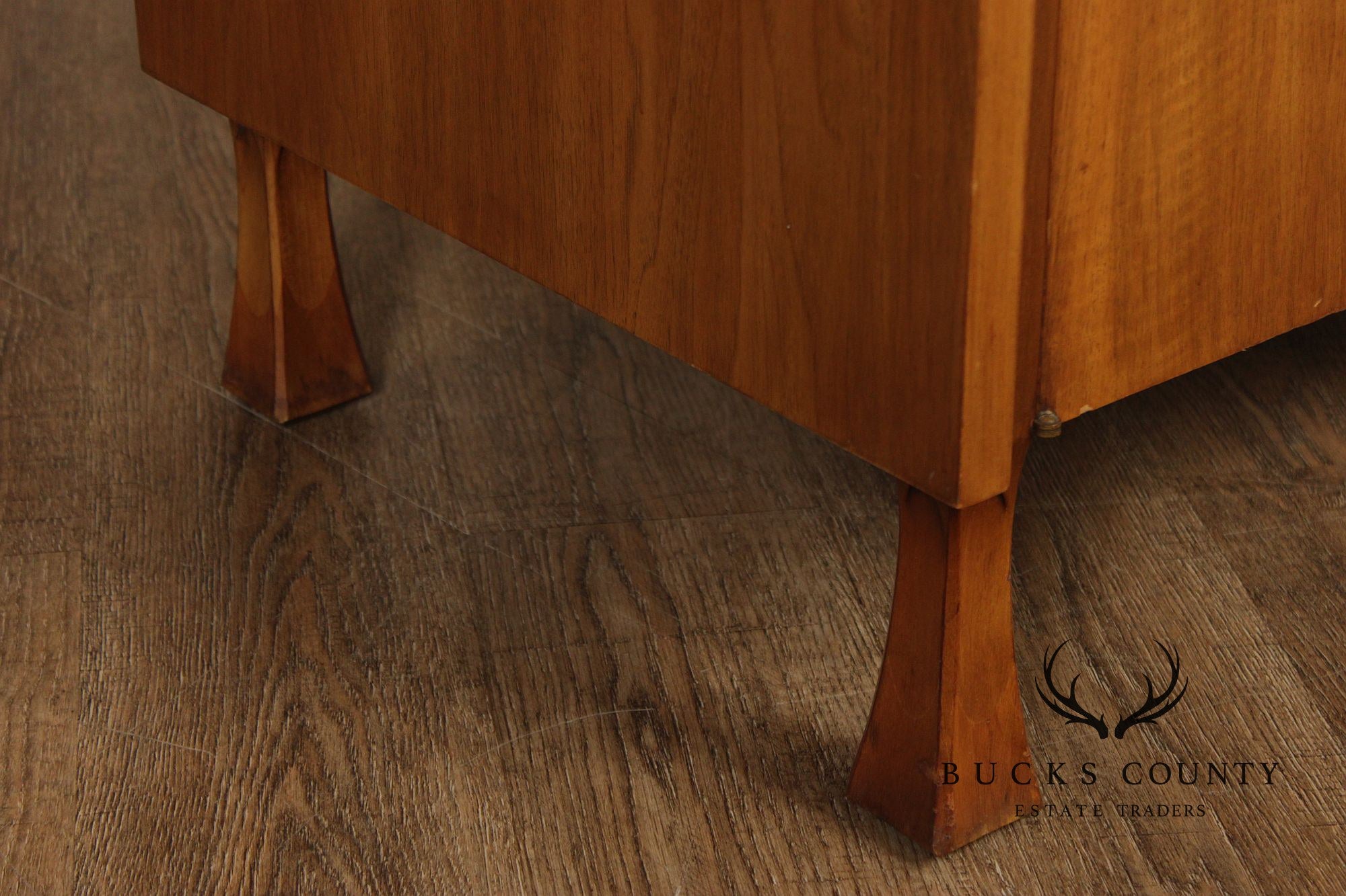 John Widdicomb Mid-Century Modern Walnut Credenza Bookcase Cabinet