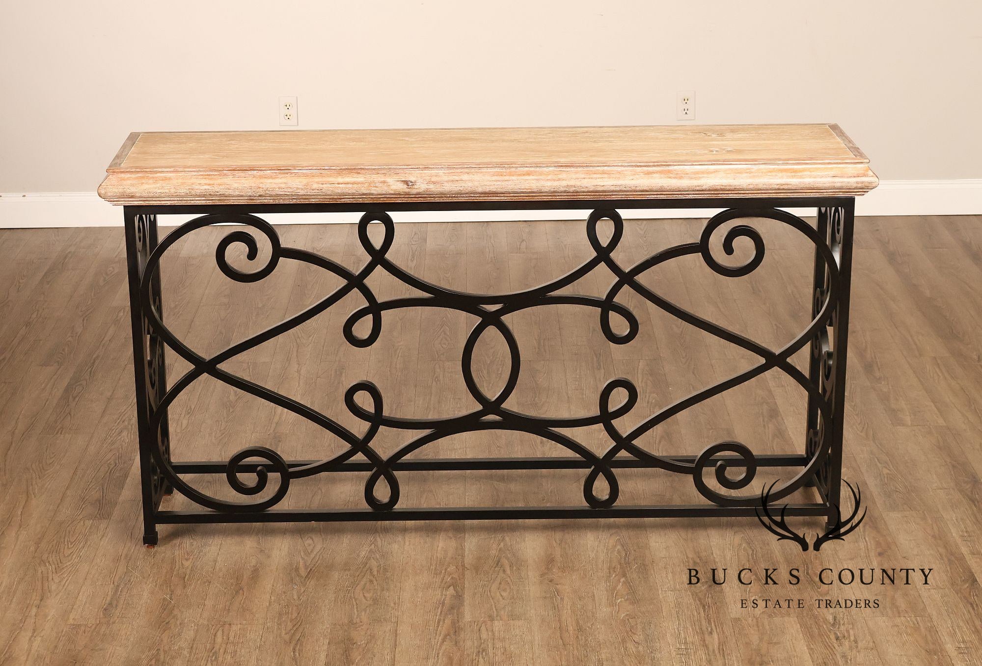 Jonathan Charles Artisan Collection Wrought Iron Console