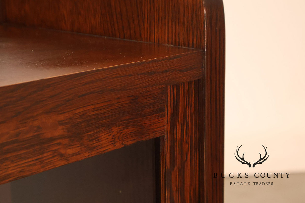 Stickley Mission Collection Oak Three-Section Barrister Bookcase