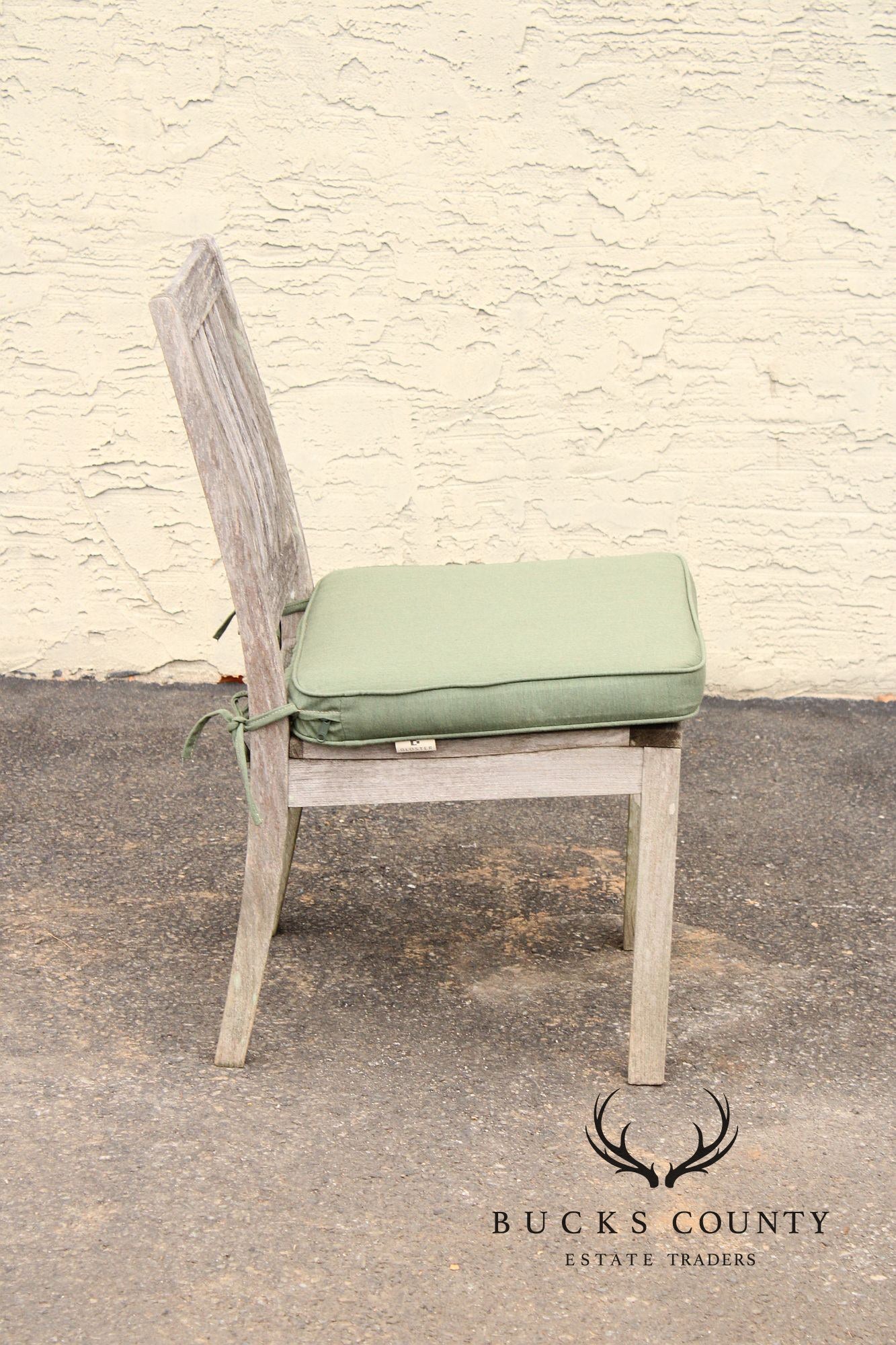 Gloster Teak Outdoor Patio Dining Table With Four Chairs