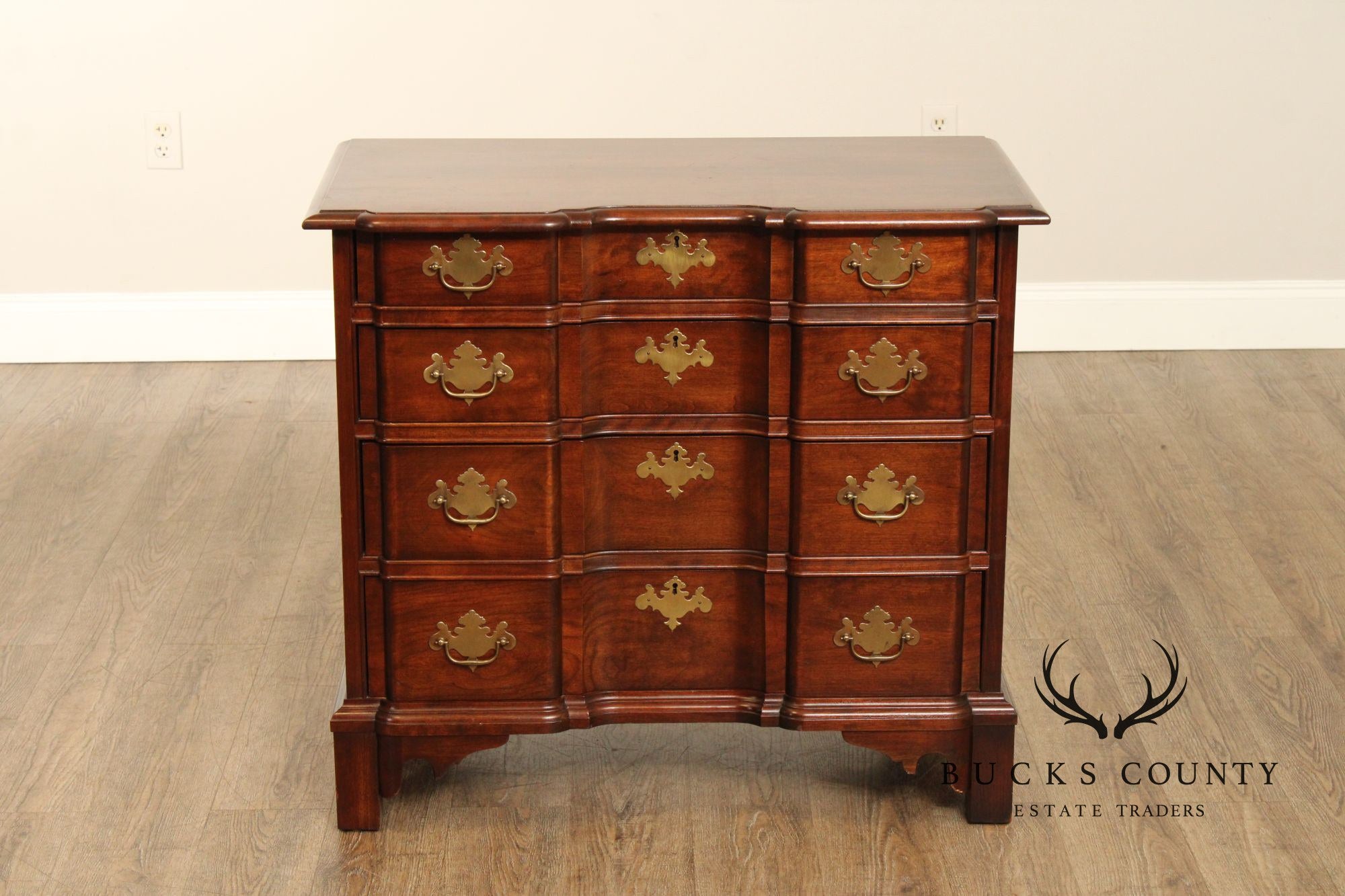 Pennsylvania House Chippendale Style Cherry Blockfront Chest