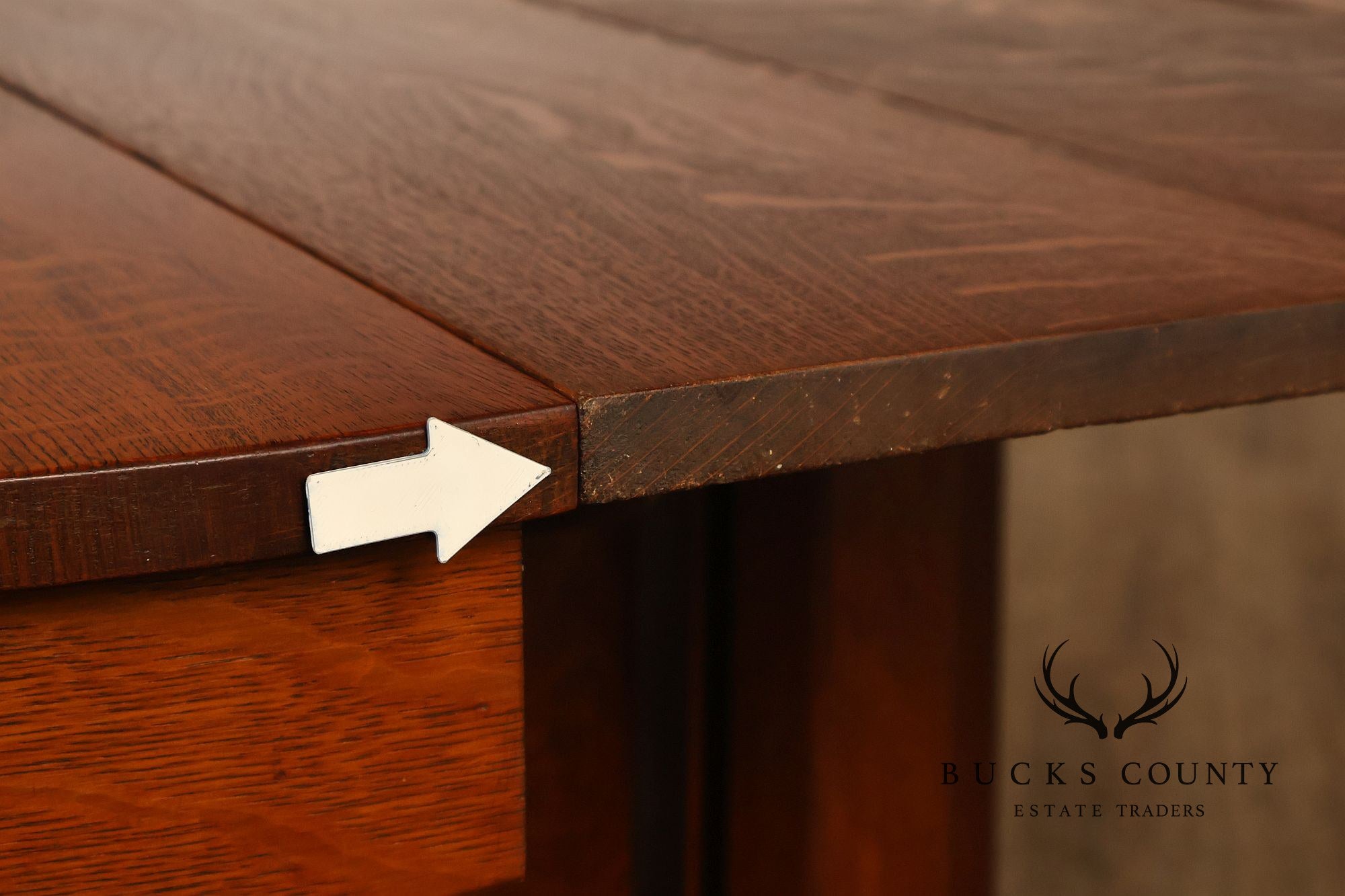 Antique L. & J.G. Stickley No. 716 Mission Oak Shoe Foot Round Dining Table