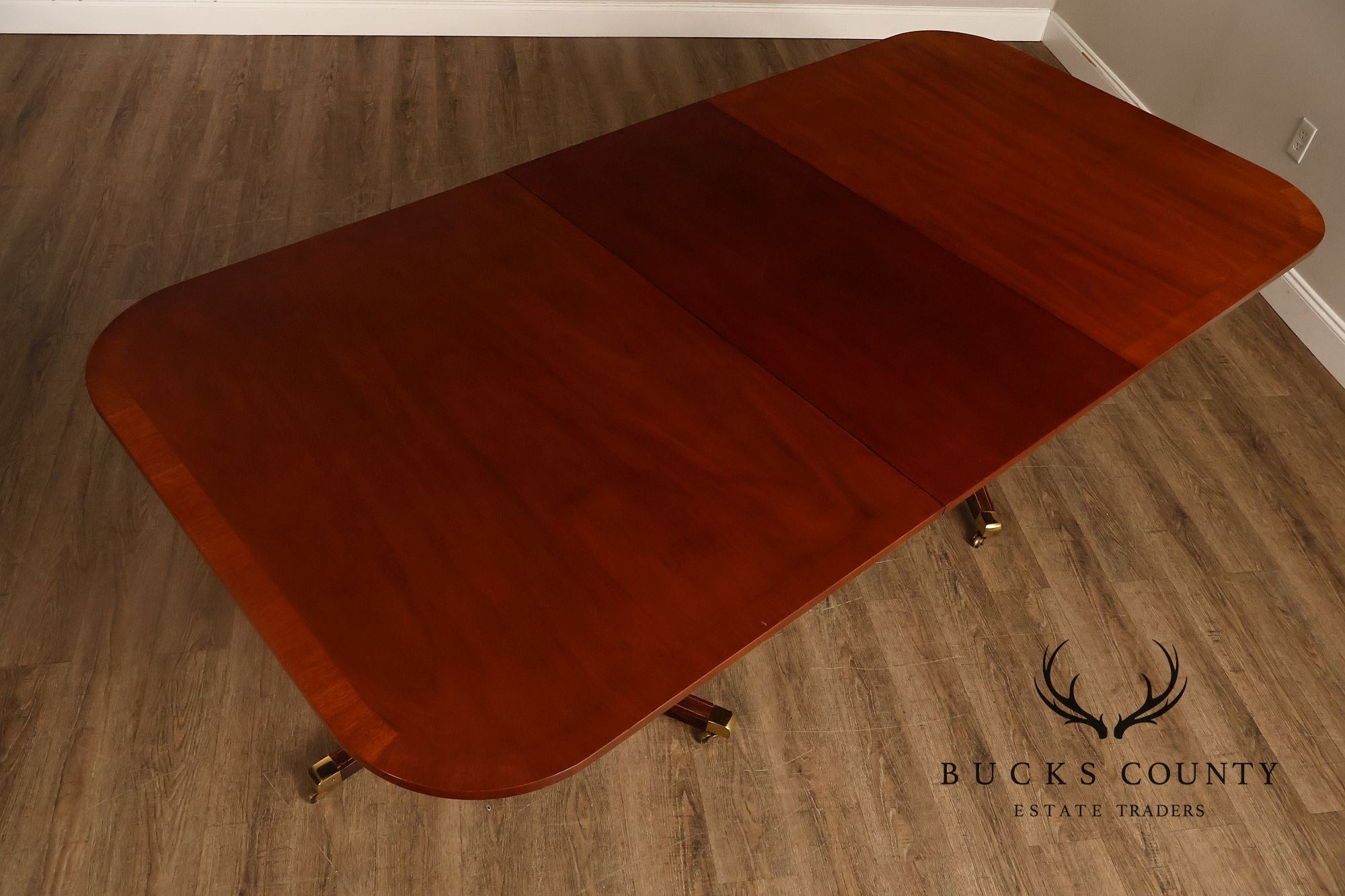 Federal Style Double Pedestal Mahogany Dining Table