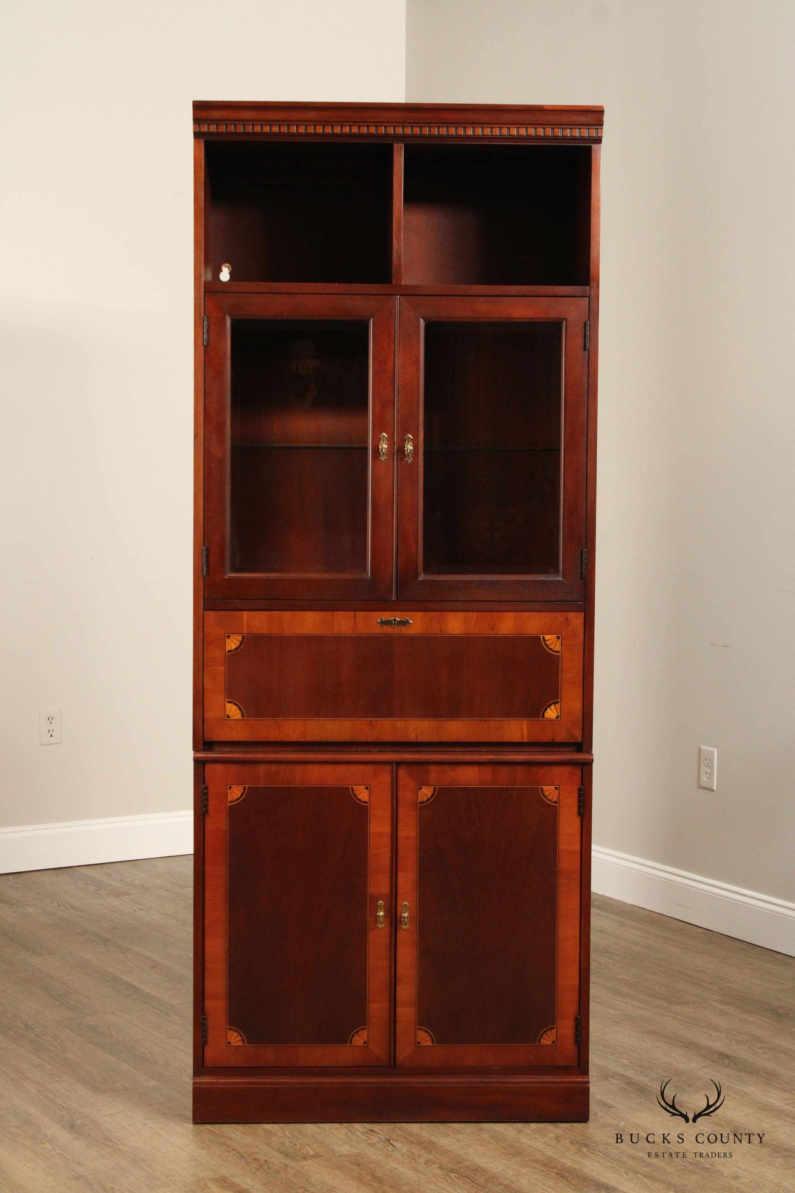 Hekman Federal Style Mahogany Secretary Bookcase