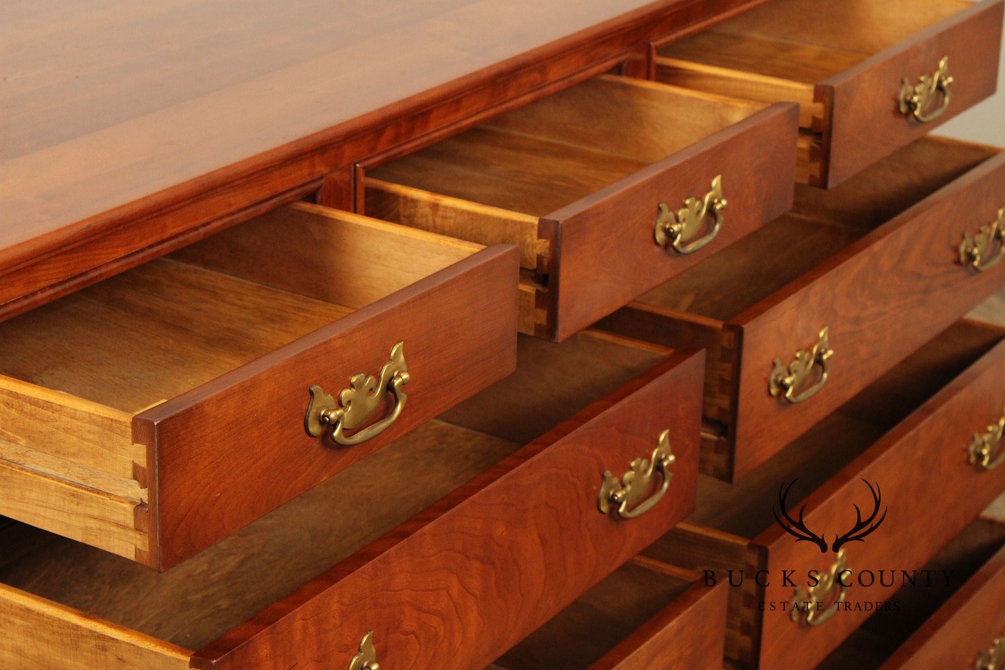 Stickley Chippendale Style Cherry Chest of Drawers