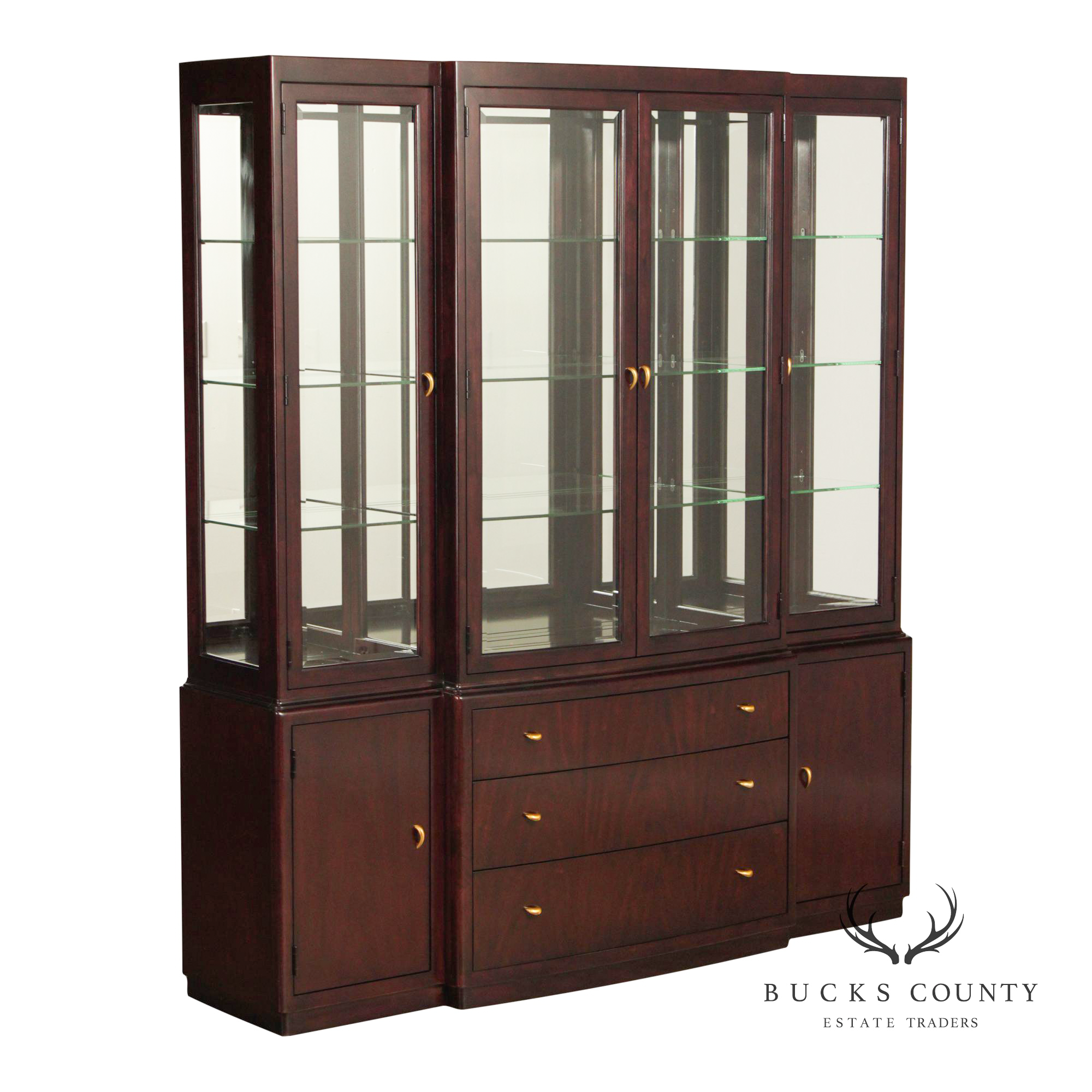 Thomasville Contemporary Style Glass Display China Cabinet
