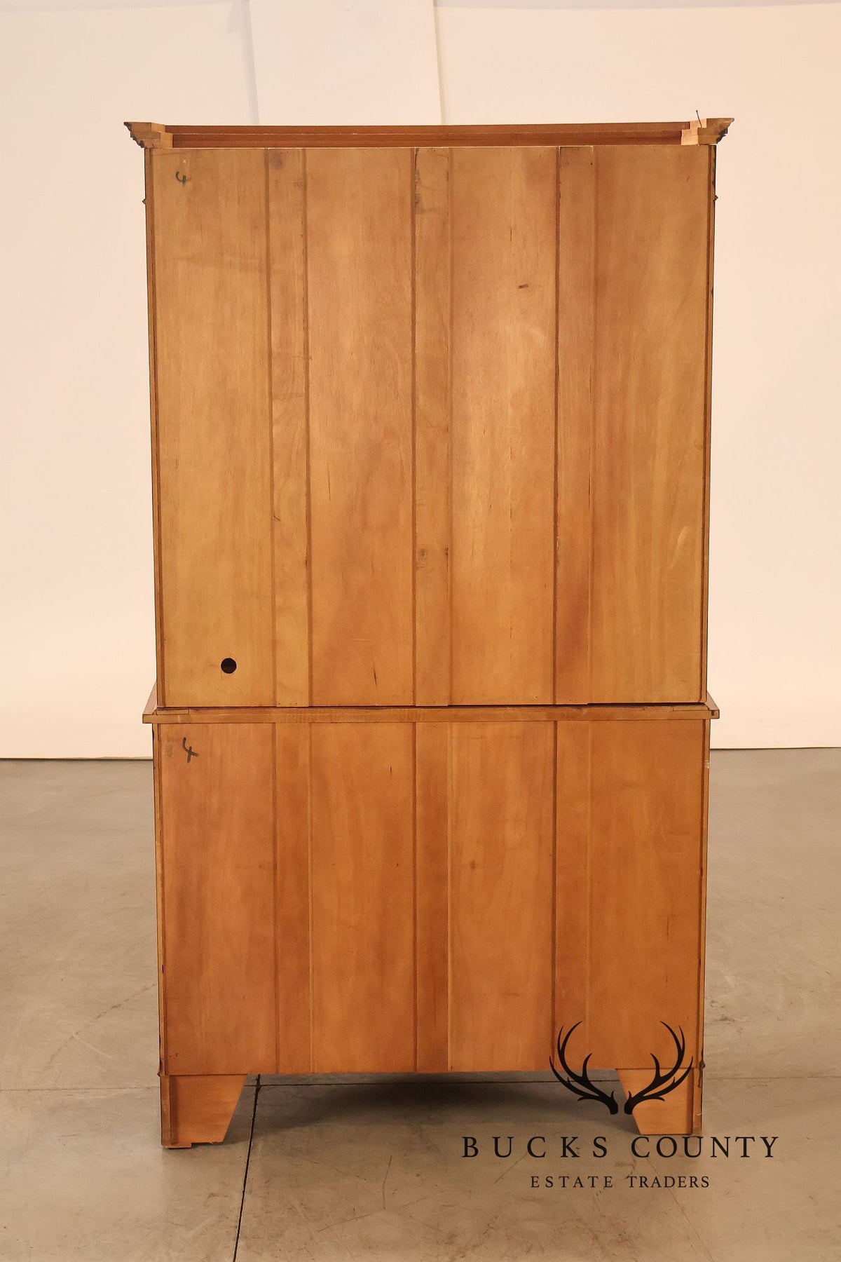 Georgian Style Inlaid Yew Wood Bow Front Bookcase Bureau China Cabinet
