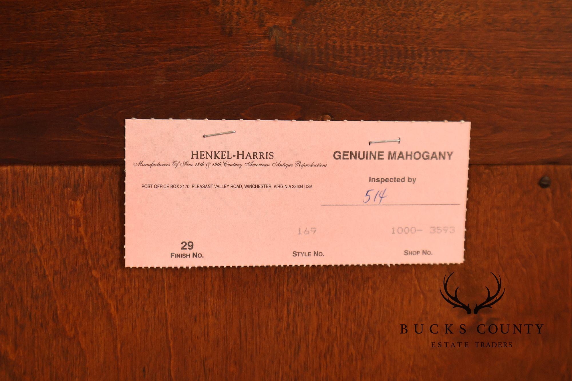 Henkel Harris Mahogany Bowfront Tall Chest