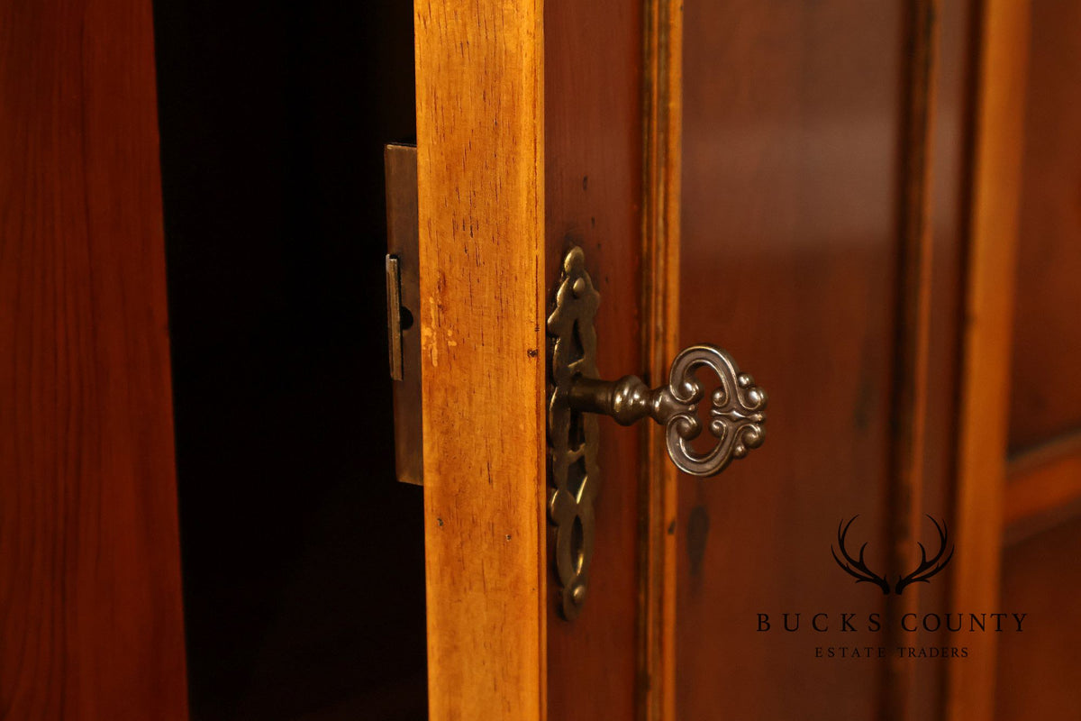 Narrow English Georgian Style Eight-Drawer Buffet Sideboard Credenza