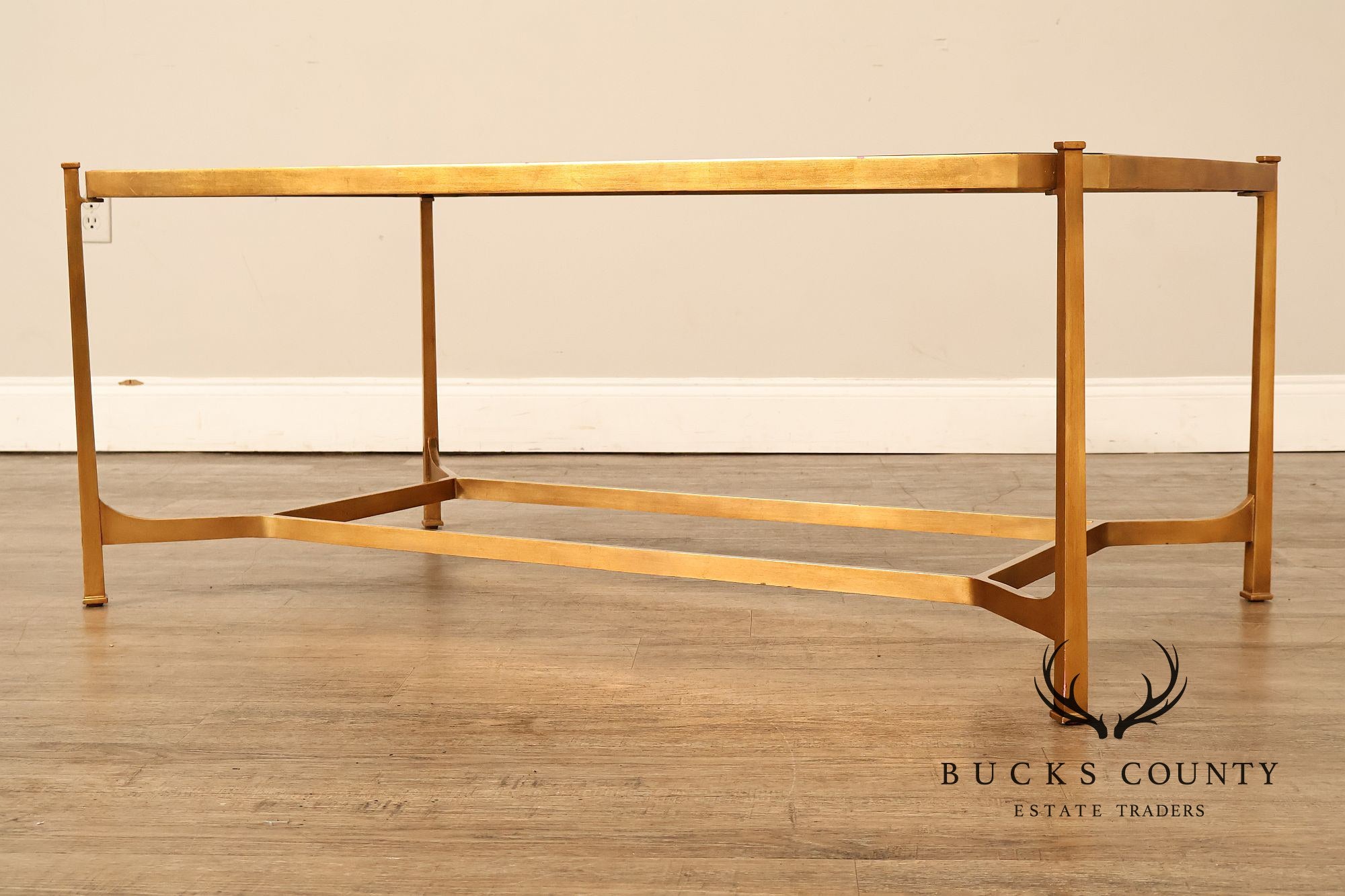Jonathan Charles  Luxe Gilded iron Eglomise Cocktail Table