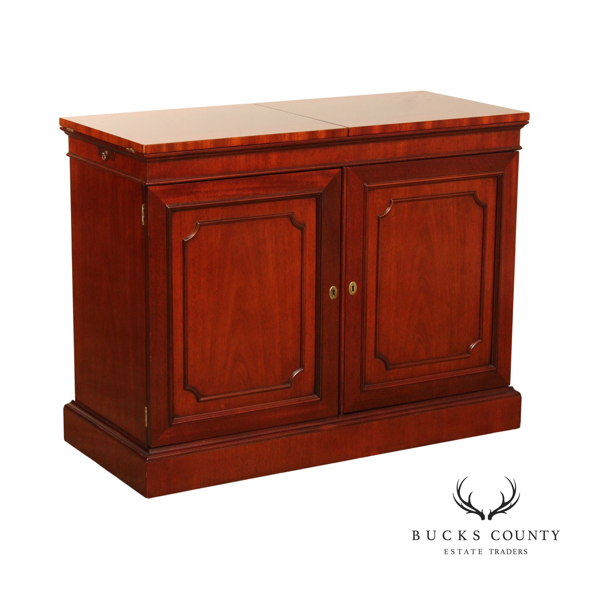 Kindel Regency Style Mahogany Flip Top Server Cabinet