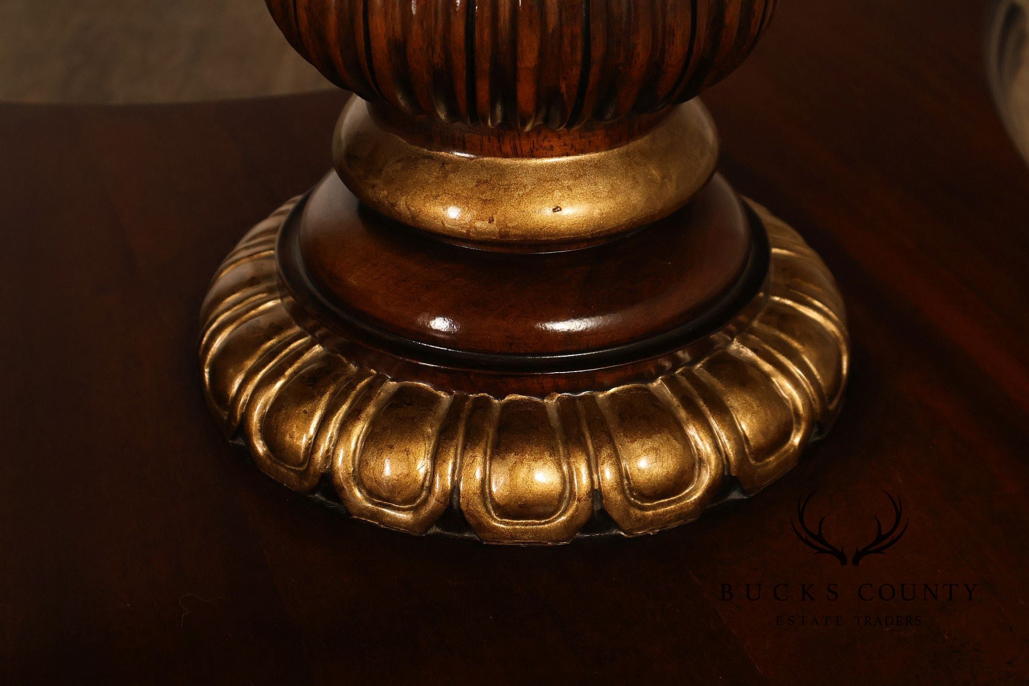English Regency Style 48" Round Mahogany Center Table