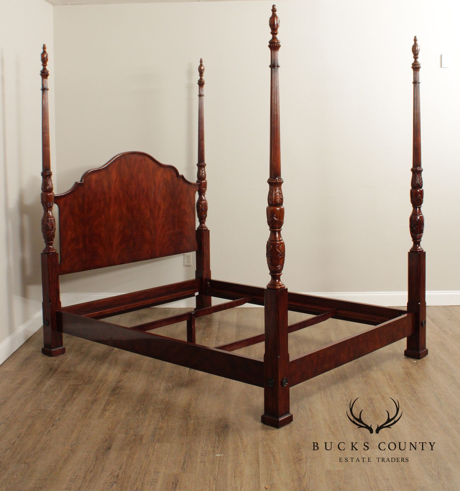 Theodore Alexander 'Essential' Mahogany Queen Poster Bed