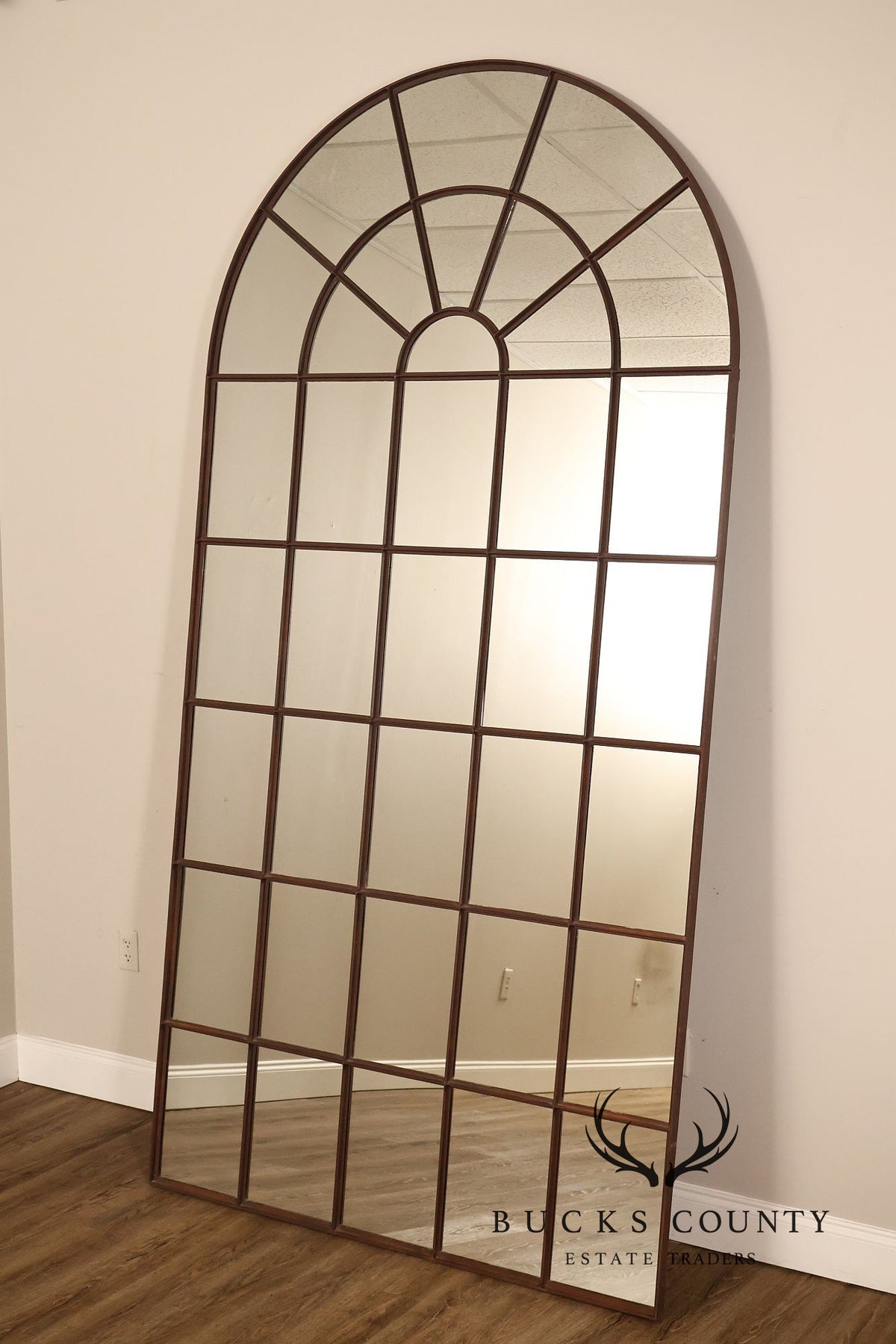 Restoration Hardware Large Palladian Iron Panel Mirror 108" x 56"