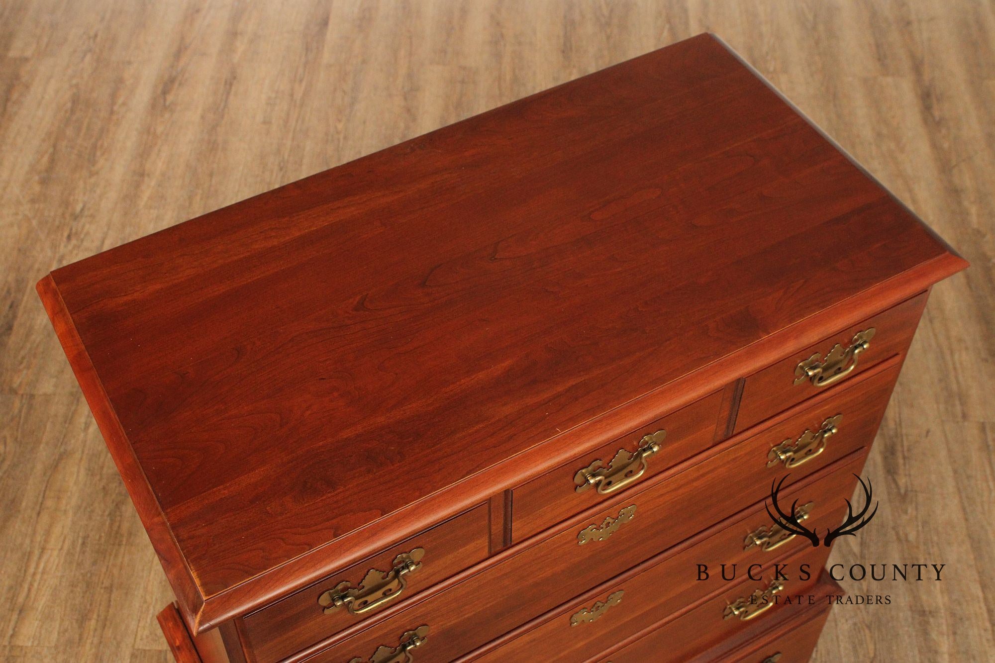 Pennsylvania House Chippendale Style Cherry Chest on Chest