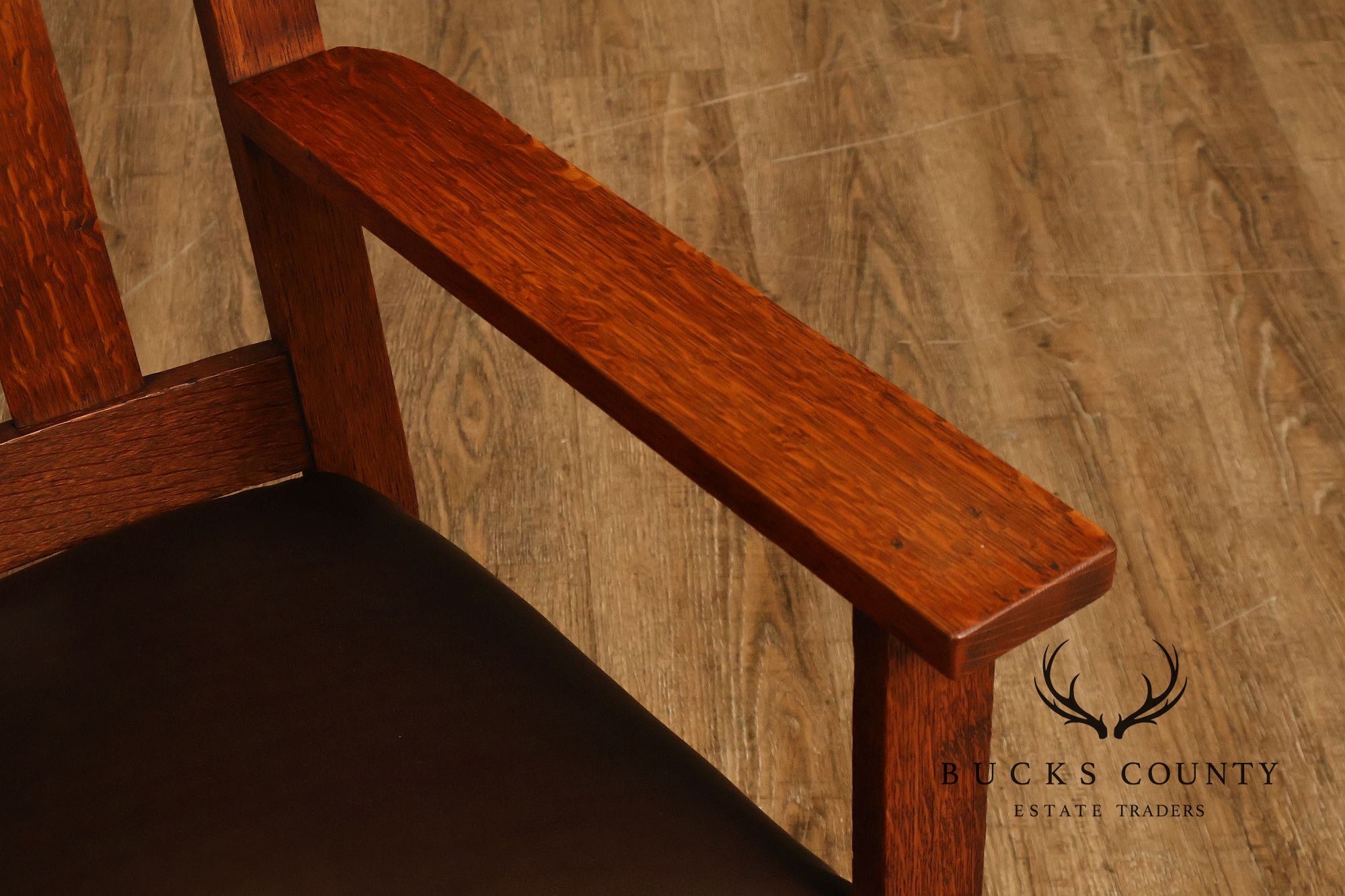 Antique Arts And Crafts Mission Oak Rocking Chair