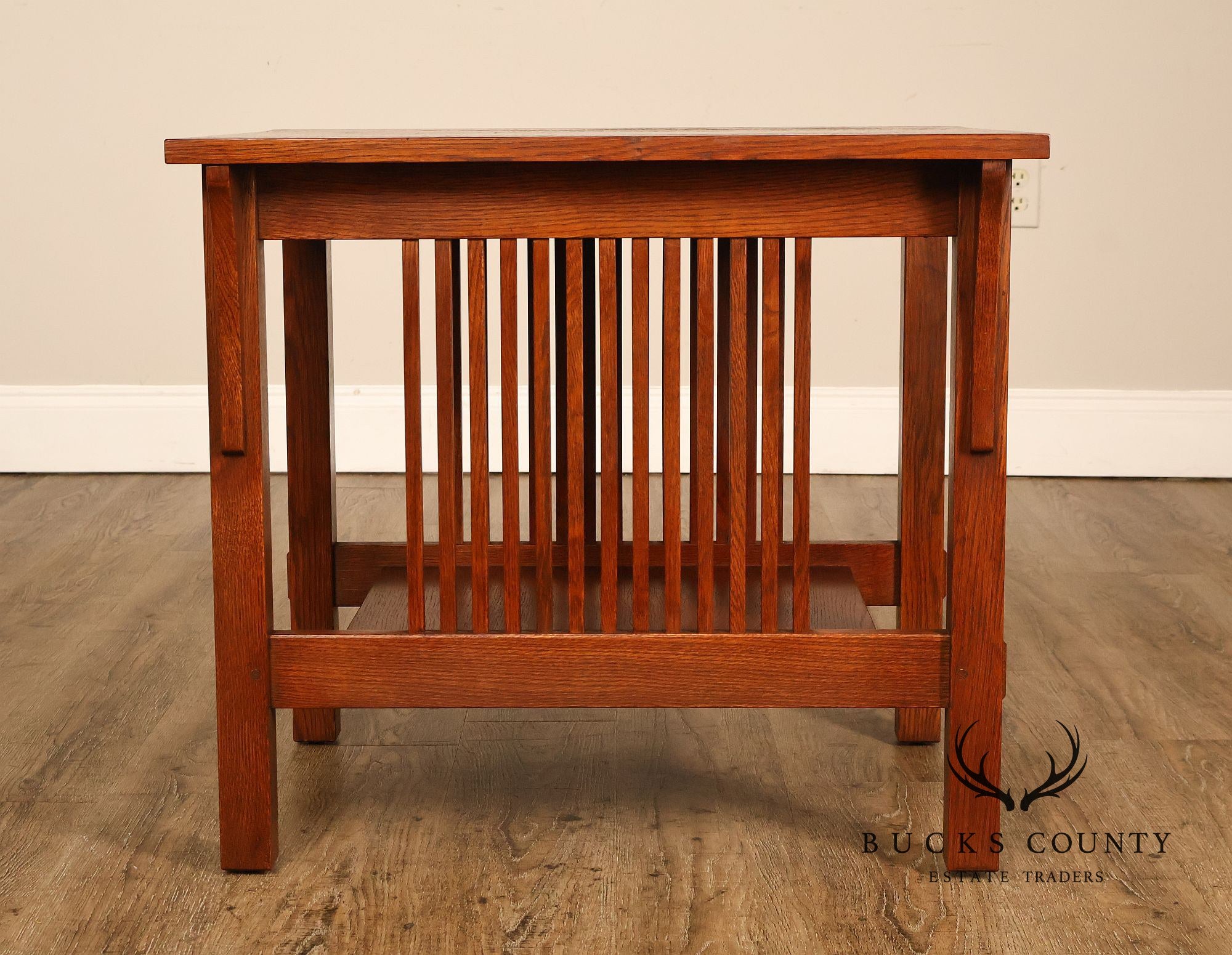 Stickley Mission Collection Oak Spindle Lamp Table