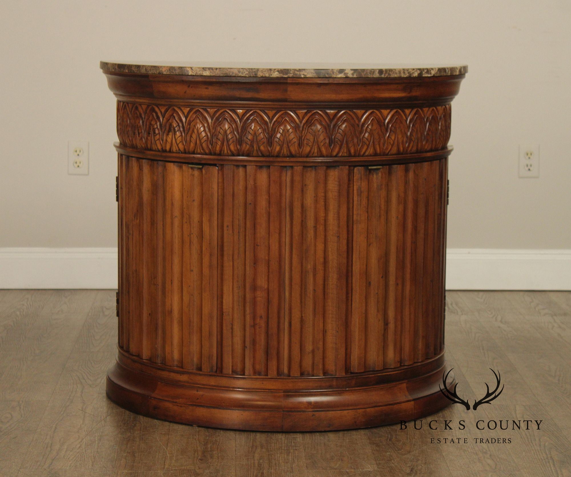 Century Furniture 'Venice Collection' Pair of Marble Top Consoles