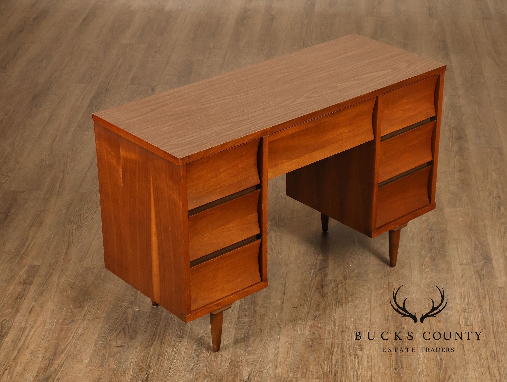 Johnson Carper Mid Century Modern Walnut Desk