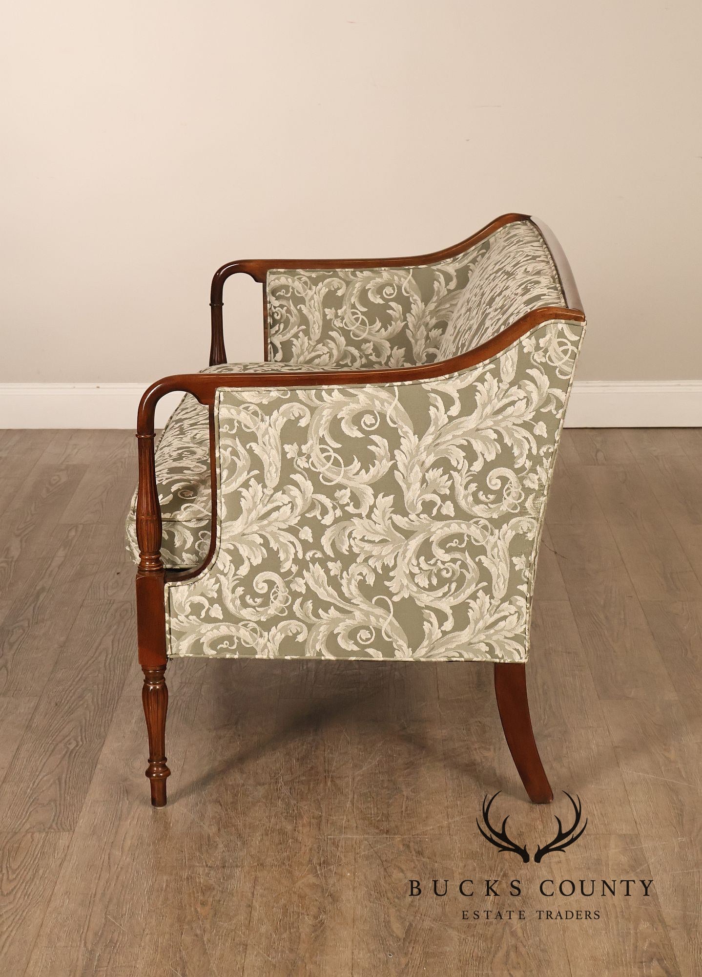 Sheraton Style Custom Upholstered Loveseat